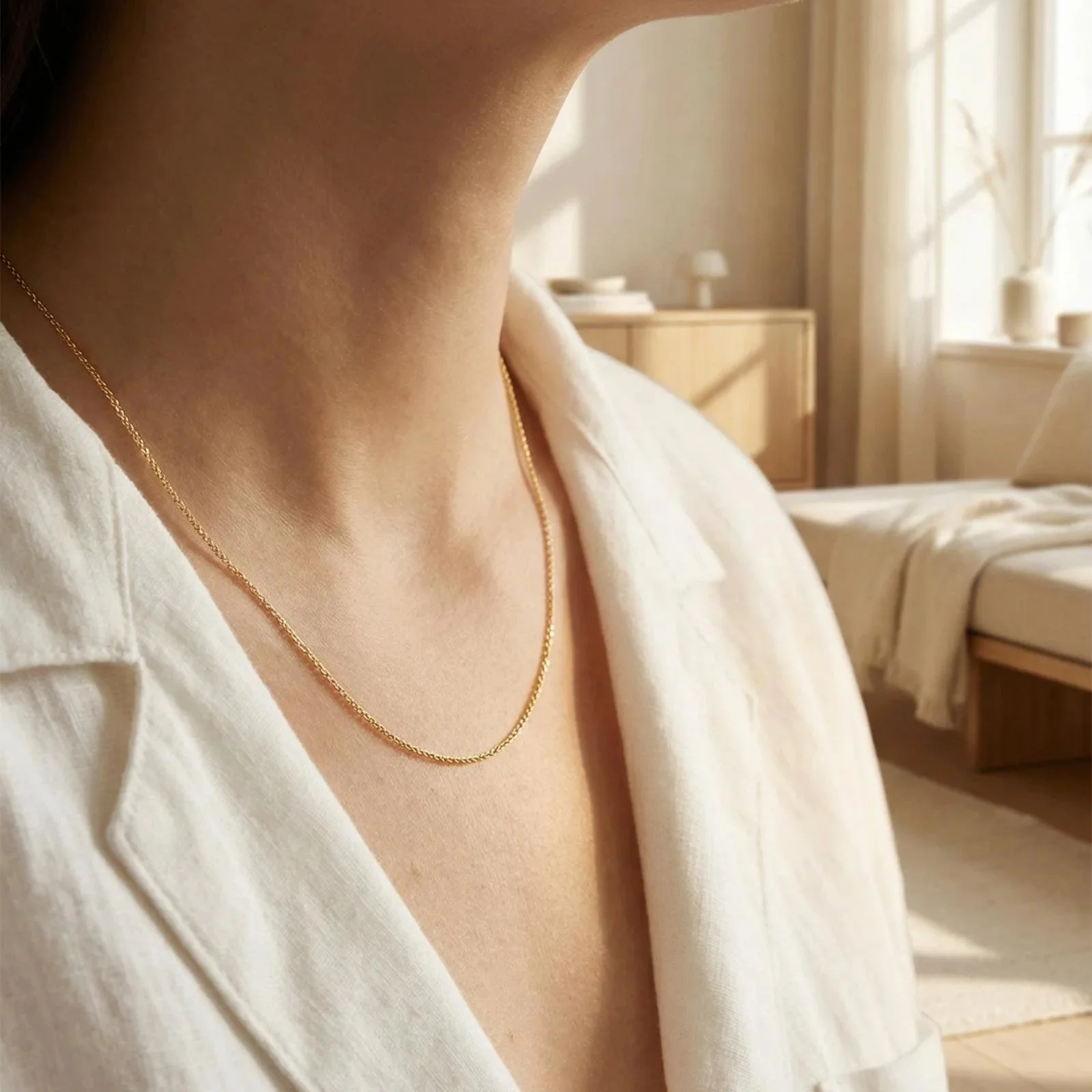 Basisketting Gourmette - Geel goud