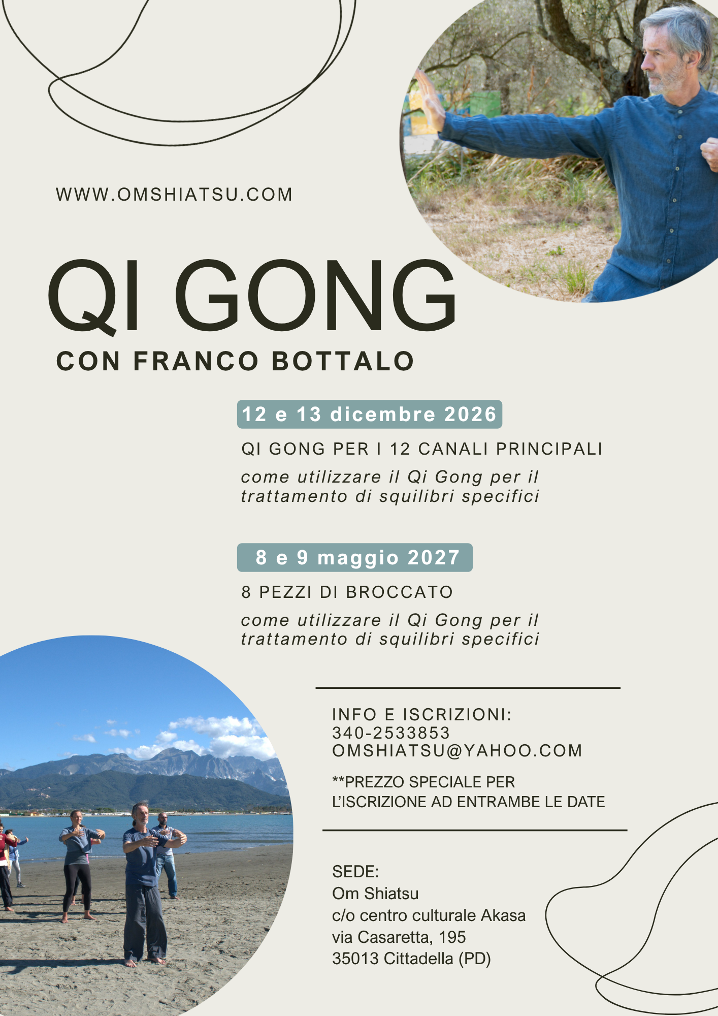 Qi Gong per i 12 canali principali con Franco Bottalo