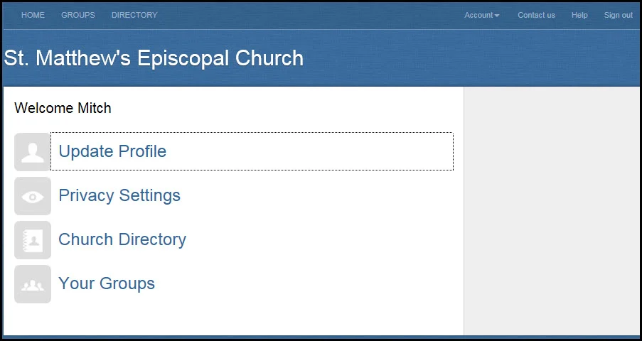 Step 6: This is your Home screen. Select "Update Profile to update your personal information. NOTE: Please click on the words with hyperlink as the icons to the left are not linked. At anytime you can return to your home screen by clicking on HOME i…