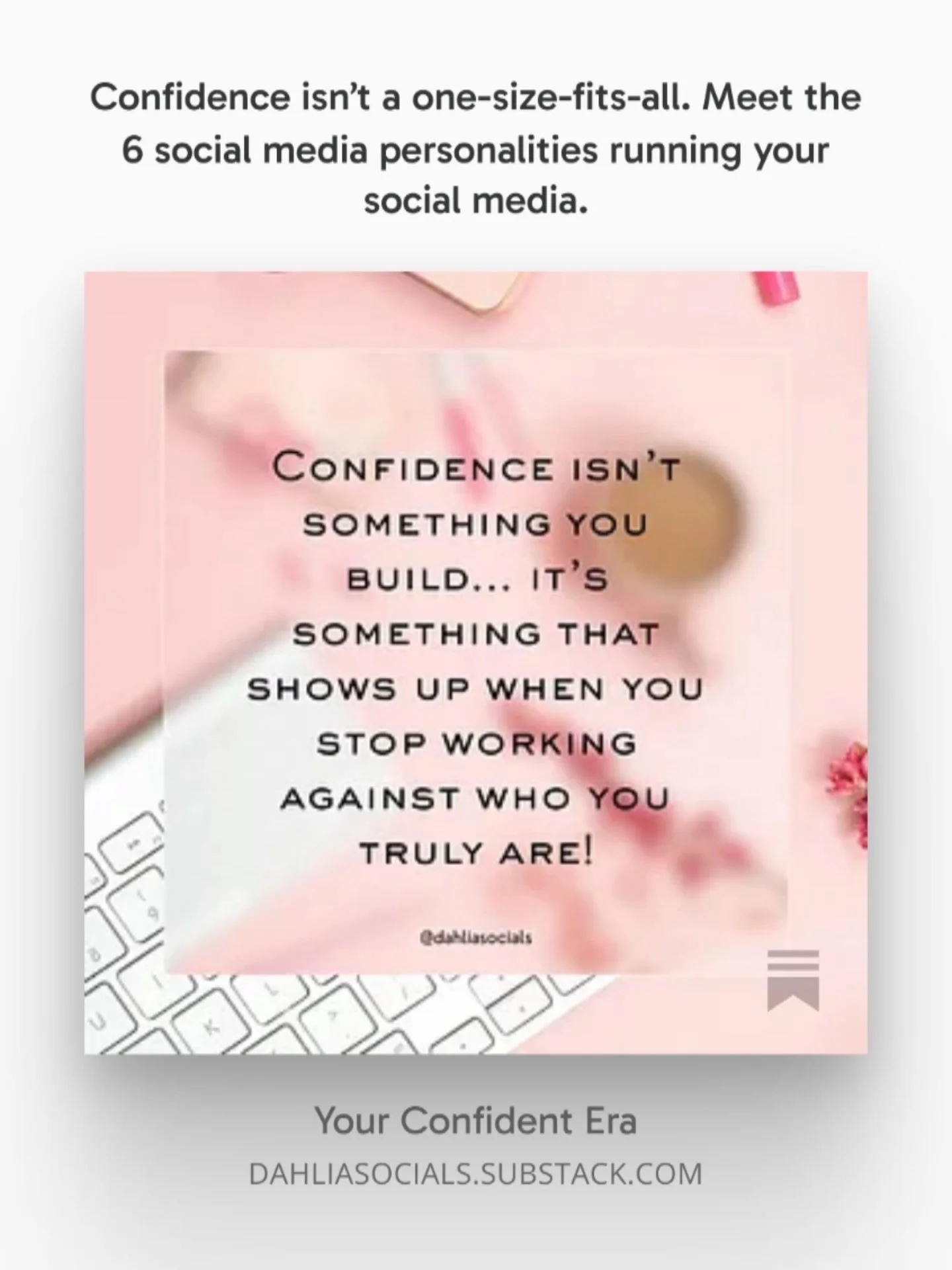 💎 You were never bad at social media.
You were just trying to show up in a way that was never natural to you.

Confidence doesn&rsquo;t come from posting more, pushing harder, or forcing yourself into strategies that drain you.
It shows up when you 