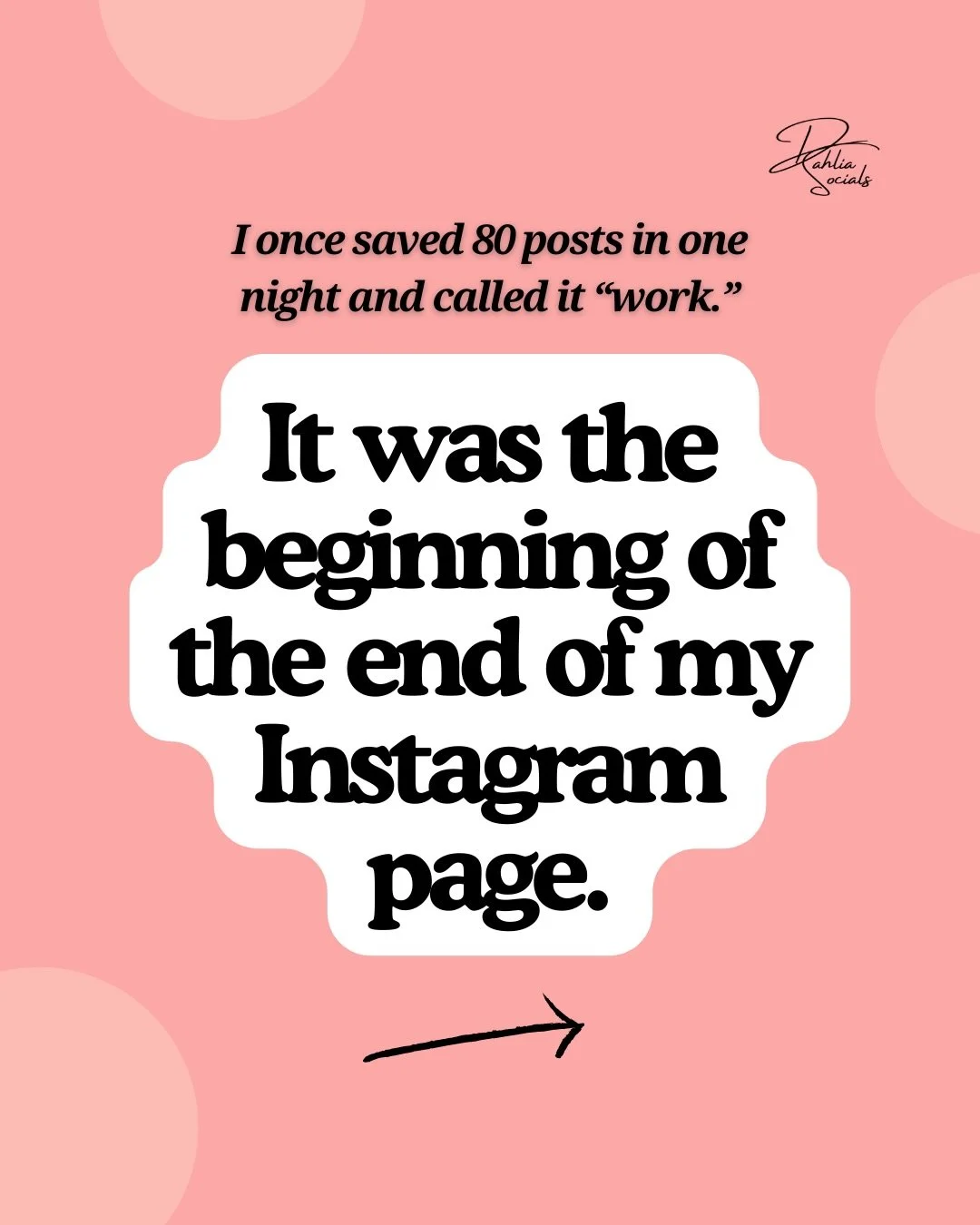 I used to think saving other people&rsquo;s content counted as content strategy.

80 posts saved in one night. Entire aesthetics. Formats I liked. Captions I could &ldquo;make my own.&rdquo;

And then I&rsquo;d sit down to post and feel uncomfortable