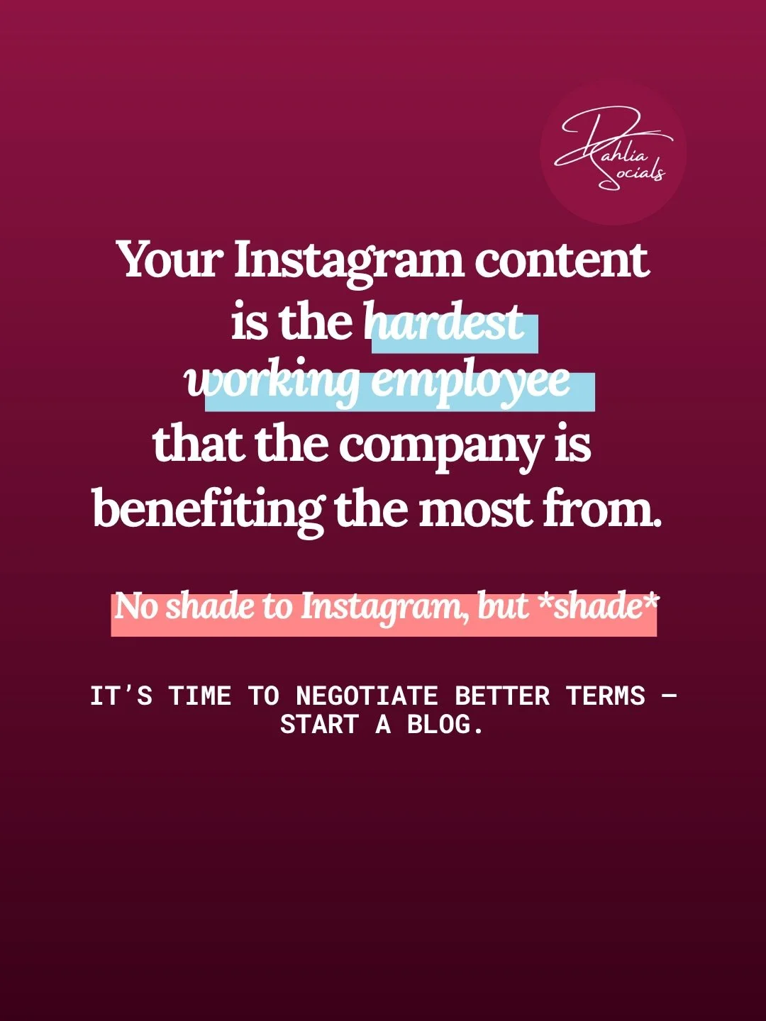 ‼️If you&rsquo;re showing up on Instagram every day and still wondering why the right clients aren&rsquo;t finding you &mdash; this might be for you.

swipe through and then tell me &mdash; are you blogging, or has Instagram been doing all the heavy 