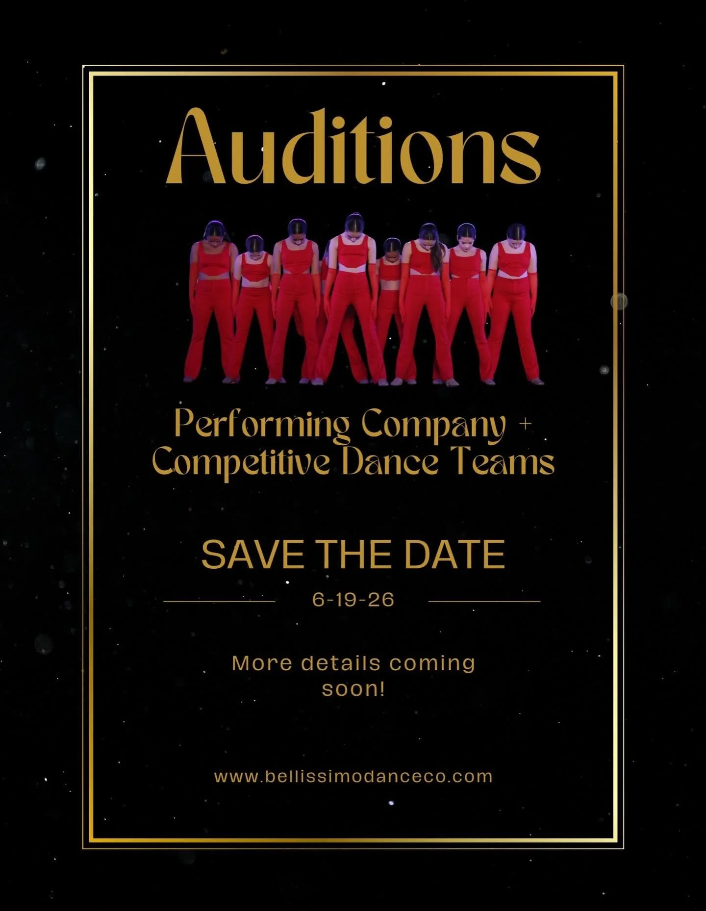 Do you have a dancer that&rsquo;s interested in joining our Performing Company or Competitive Dance Teams? 

Auditions for our 26/27 season will be held ✨6&bull;19&bull;26✨

SAVE THE DATE- MORE DETAILS COMING SOON! 

#bellissimodanceco #bloombeyondli