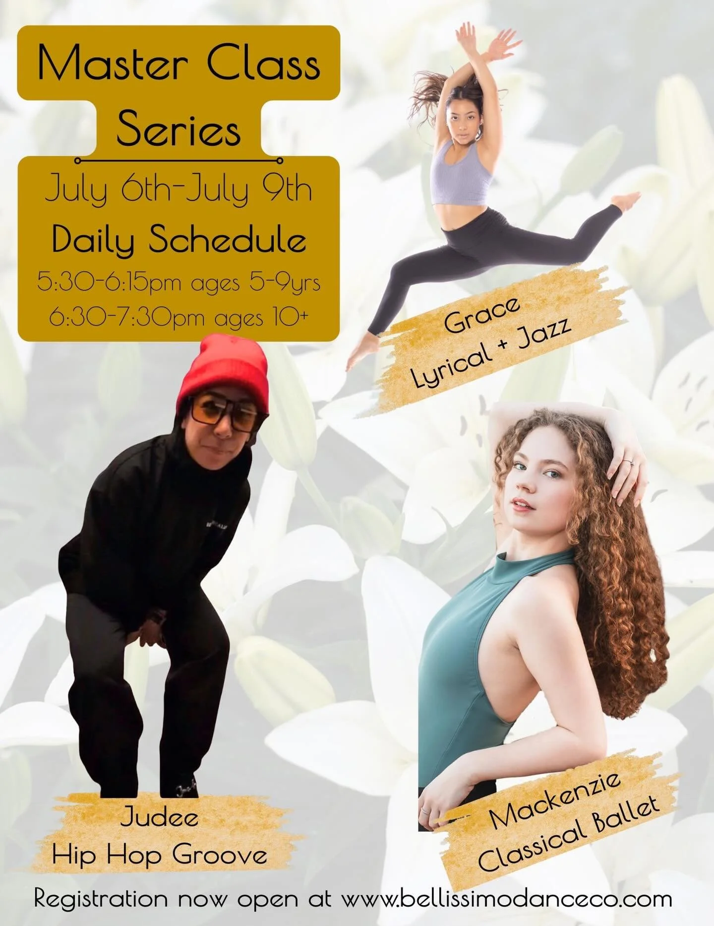 Our first week of our Summer Master Class Series is now live! 

7/6 Lyrical w/ @graceotanii 
7/7 Hip Hop Groove w/ @jpugs 
7/8 Jazz w/ @graceotanii 
7/8 Classical Ballet w/ @mack__welch 

We can&rsquo;t wait to dance with you this summer ☀️

✨Link in