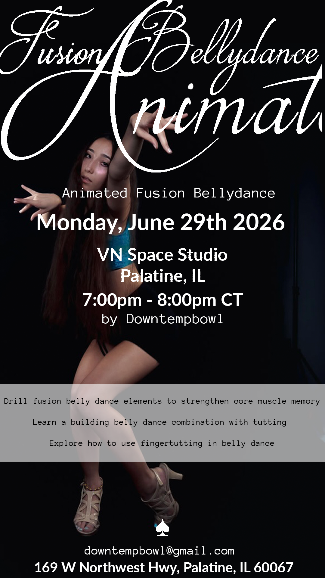 Animated Fusion Bellydance Pop-up Workshop by DOWNTEMPBOWL