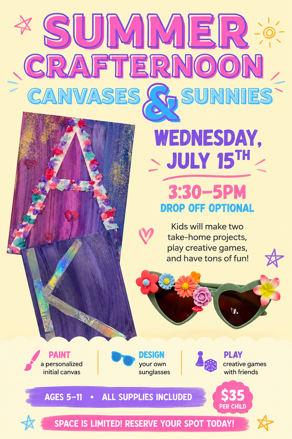Canvases & Sunnies Crafternoon | 7.15.26