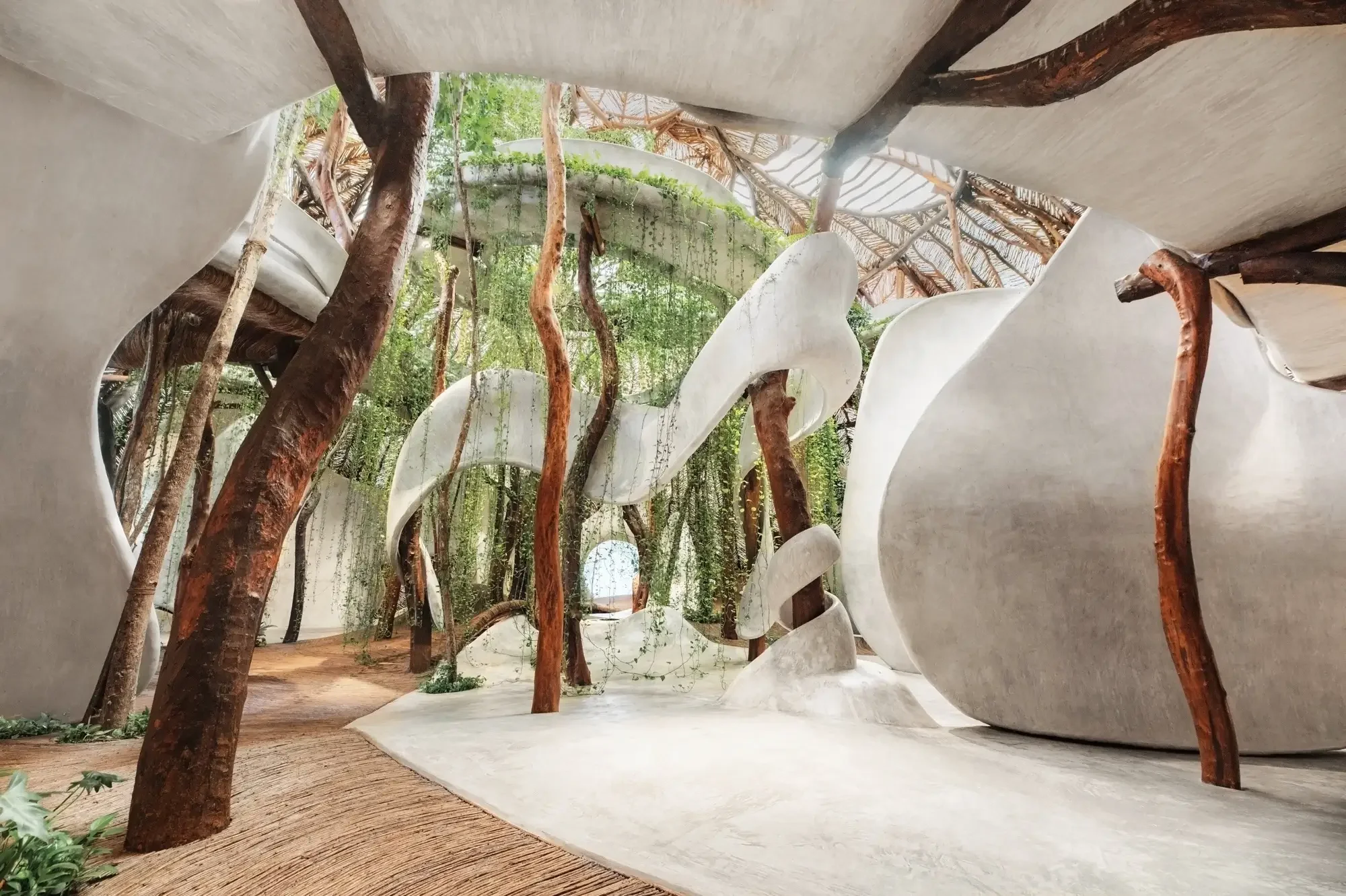 Participants immersed in a sound bath healing session, with other holistic therapies - including yoga, breath-work, guided meditation, music therapy, medicine & ceremony - as part of a unique holistic natural healing retreat abroad