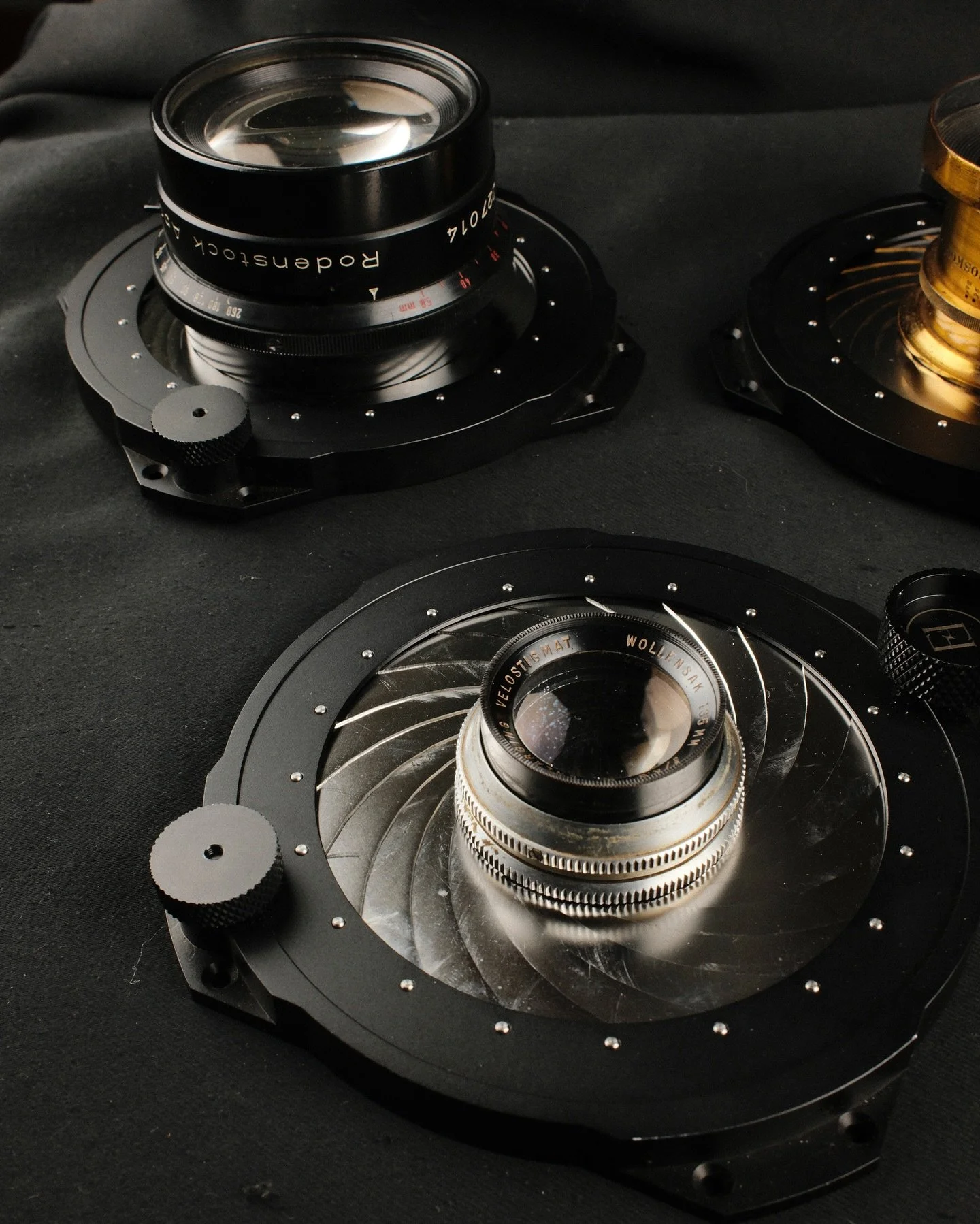 Our Universal Iris is made for photographers who want to travel lighter and carry all their lenses with just one lensboard.
This piece was an essential tool for photographers in the late 1800s and early 1900s &mdash; a clever, elegant solution that a