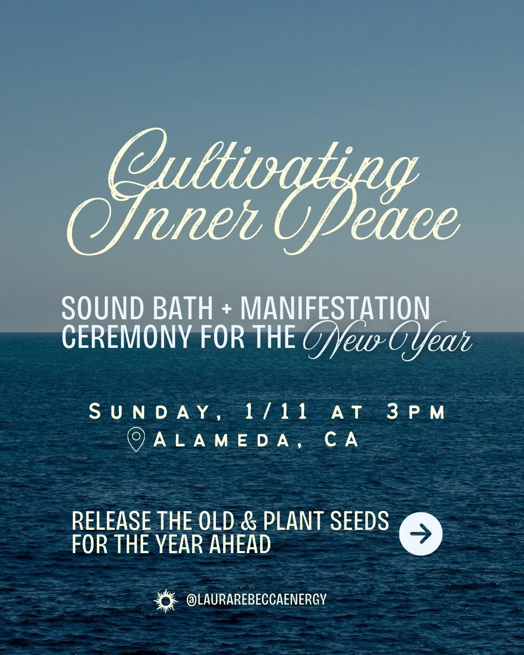 You&rsquo;re warmly invited to join me for a special 90-minute sound journey + guided manifestation practice, where we&rsquo;ll lovingly plant seeds of intention for 2026. 

📍 Alameda, at the beautiful @breathingroomalameda 
⏰ Sunday, 1/11 at 3pm
✨ 