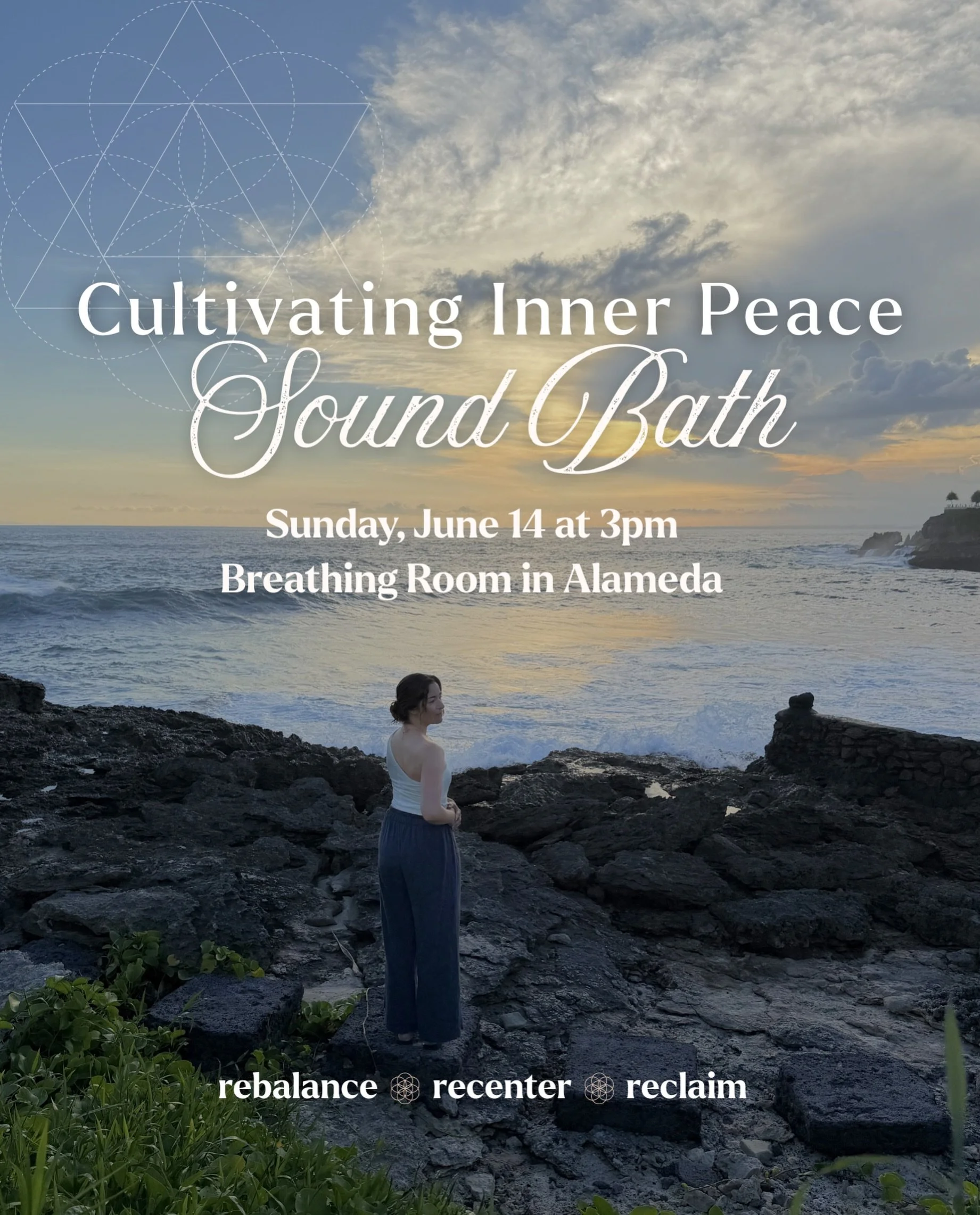 join me this Sunday afternoon for a sound bath at the beautiful @breathingroomalameda 

it can be difficult to find moments of pause in our busy lives, and sound baths provide that, and much more. the resonance of healing vibrations entrains cells in