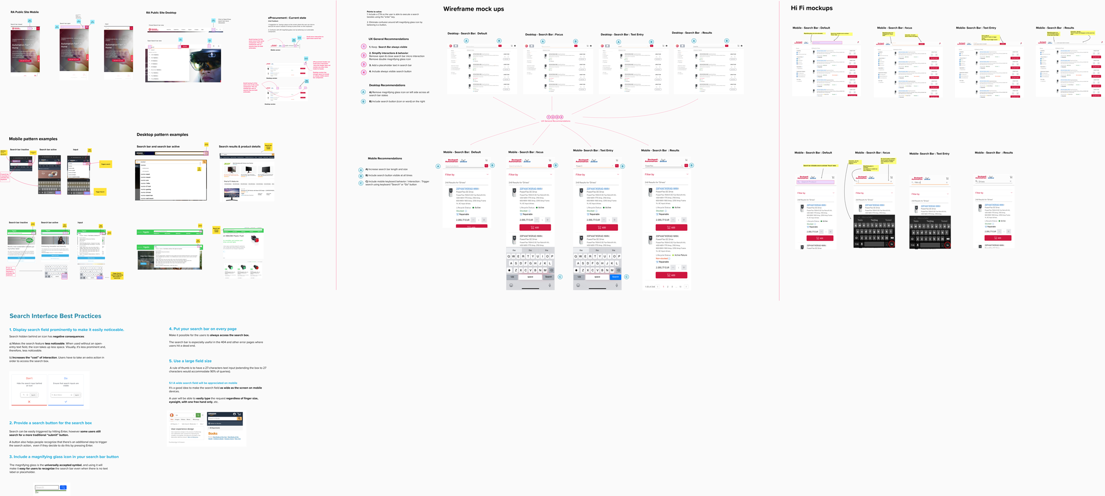 Search bar pain points and recommendations