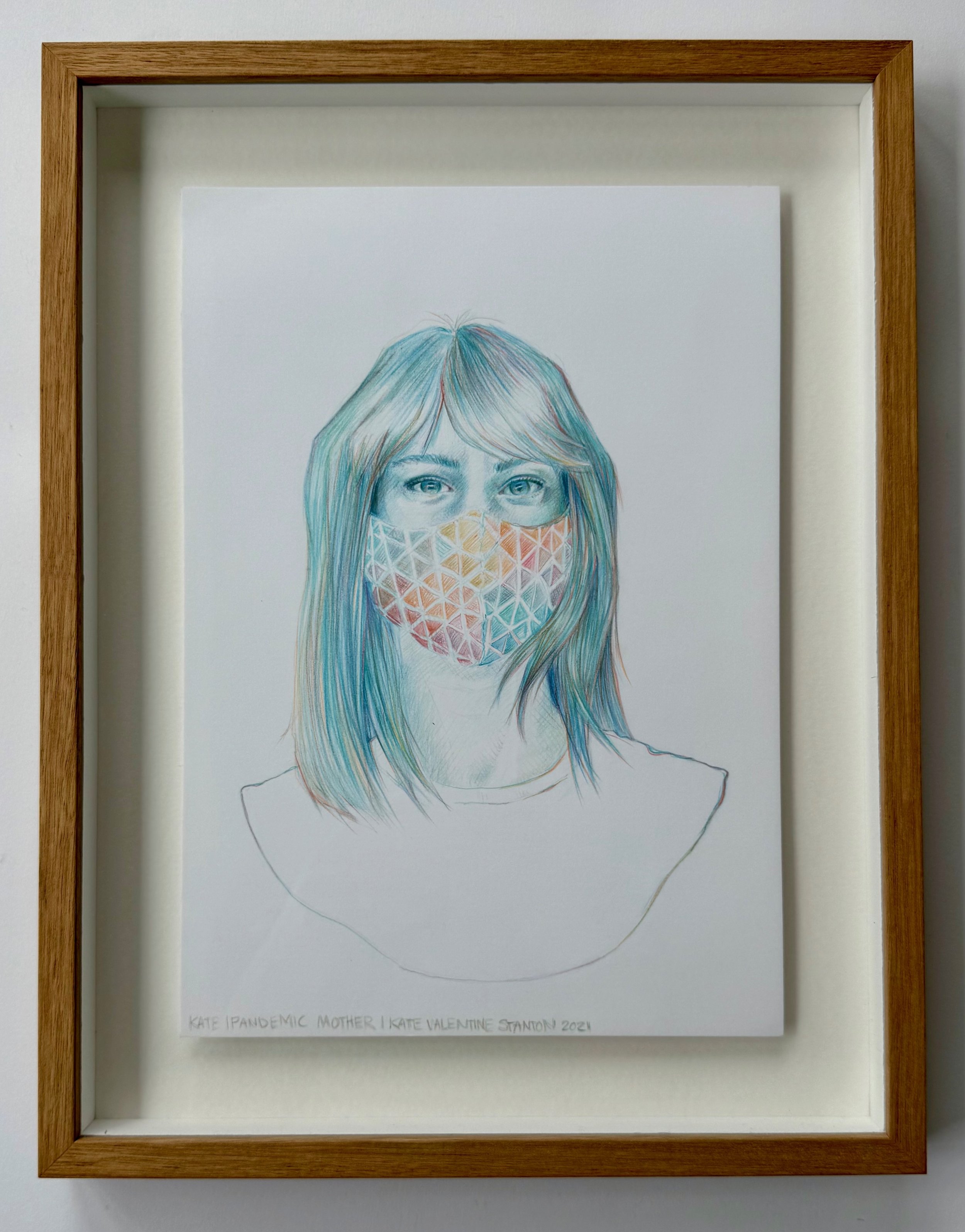 Kate Valentine_Pandemic Mother Kate_Pencil on Bristol Board_21 x 29_Framed_950.jpeg