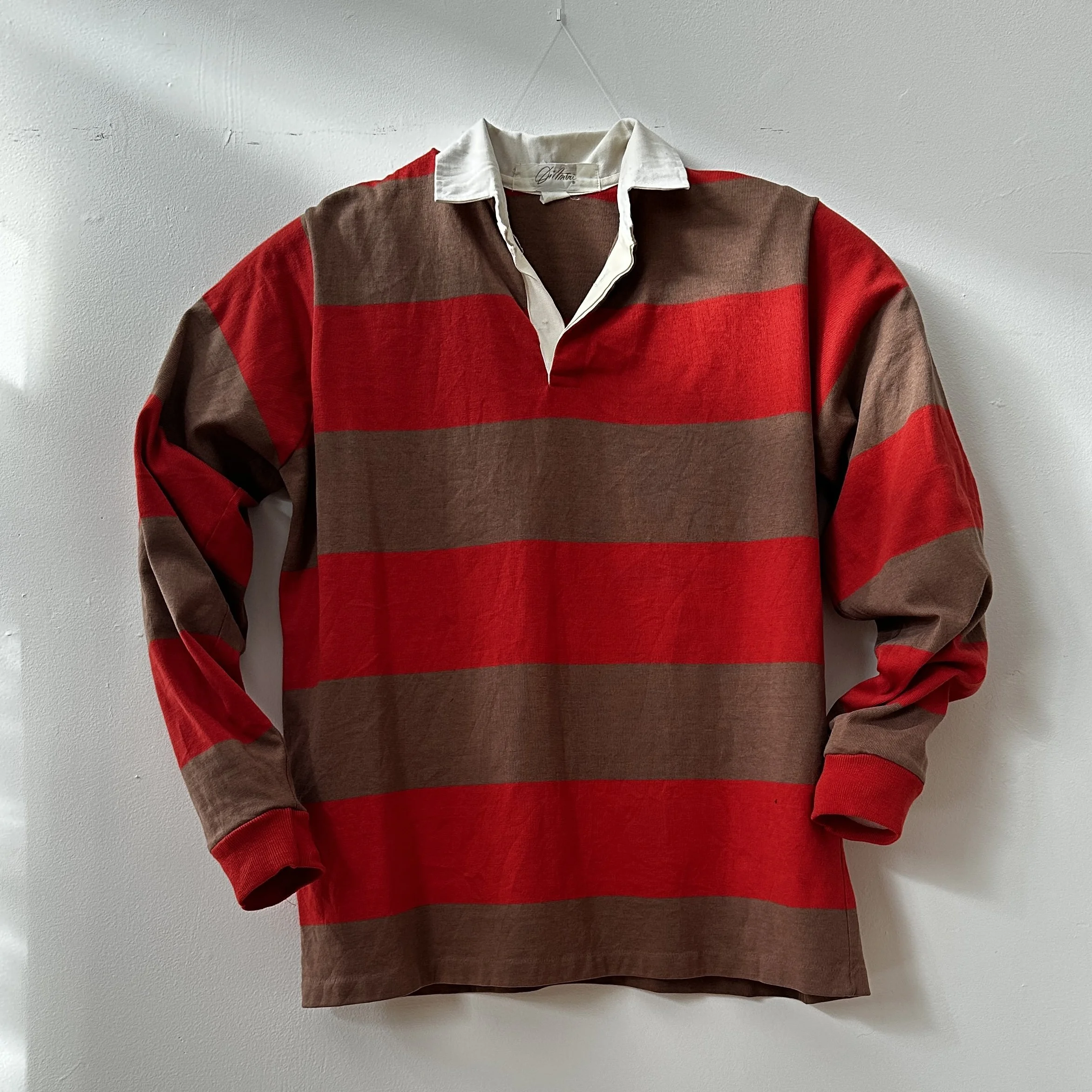 Vintage Brown and Red Rugby Shirt