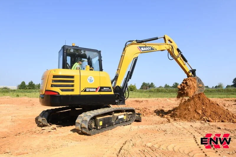 SANY SY60C Excavator Bundle - Coupler, Thumb, 2 Buckets
The SY60C is ready to get to work. Featuring a durable design to take on rough working conditions and a powerful and robust powertrain to deliver a long working life, this excavator is made f