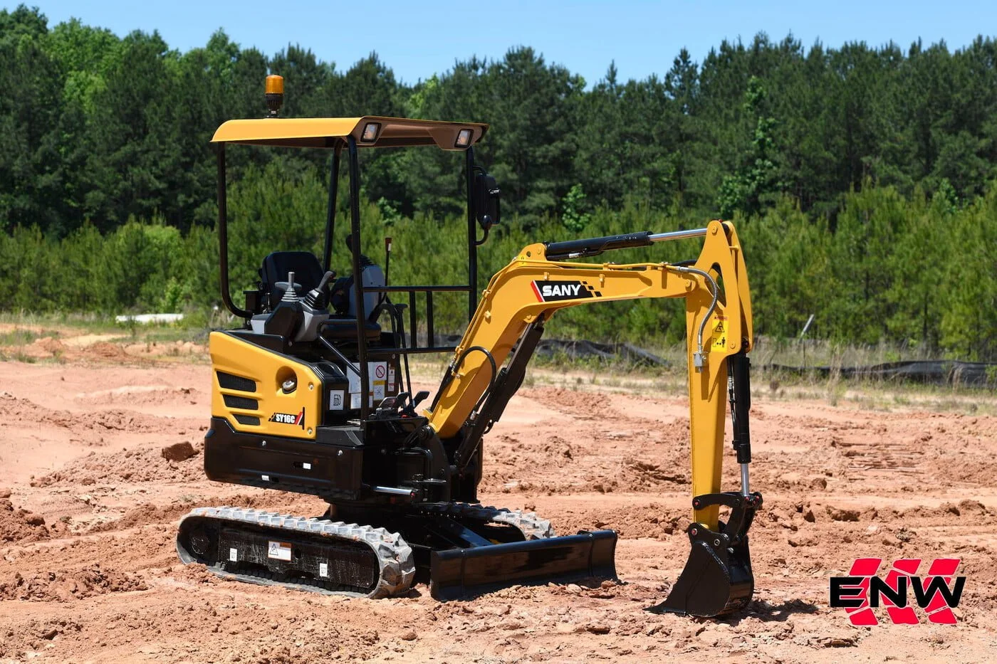 SANY SY16C Excavator Bundle - Coupler, Thumb, 2 Buckets
Lean, yet powerful, the SANY SY16C mini excavator offers versatility and reliability in a wide variety of settings. The SY16C is designed to be nimble for jobs in tight spaces, whether in fo