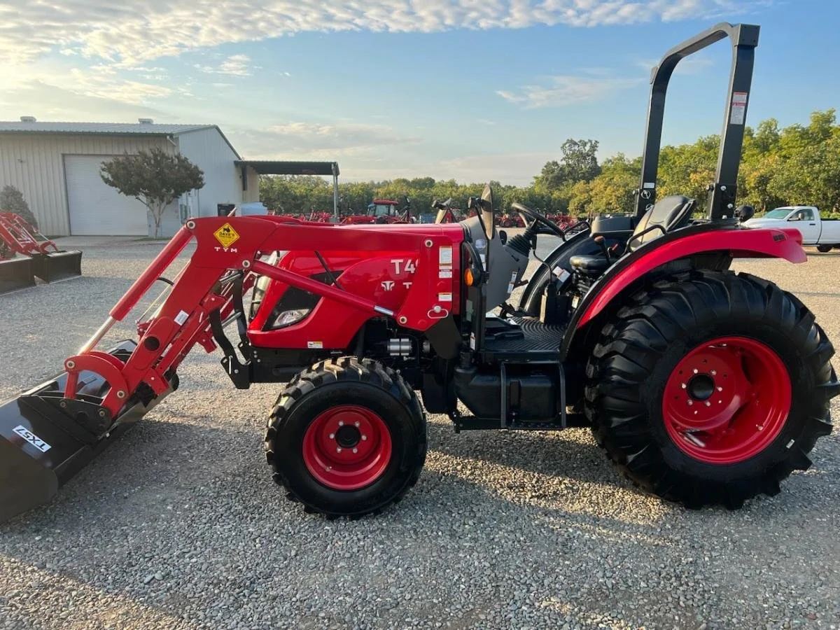  TYM T494H Tractor Series 4, Compact Tractor, 48.3 HP, Hydrostatic Transmission, with Front Loader  
 PRICE: $33,100 + OR-CAT  
 FINANCING OPTIONS AVAILABLE, CONTACT US FOR QUOTE (Financing subject to approval; higher cost applies)  
Take on tough jo