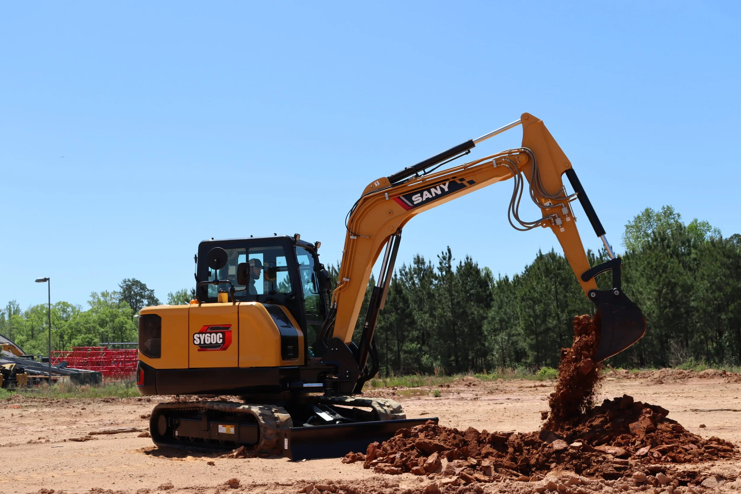  SANY SY60C GEN2 Excavator Bundle - Hydraulic Pin Grabber Coupler, Thumb, 2 Buckets  
 CONTACT US FOR QUOTE  
Built for contractors who need serious production from a compact excavator, the SANY SY60C Gen 2 combines strong digging and lifting perform