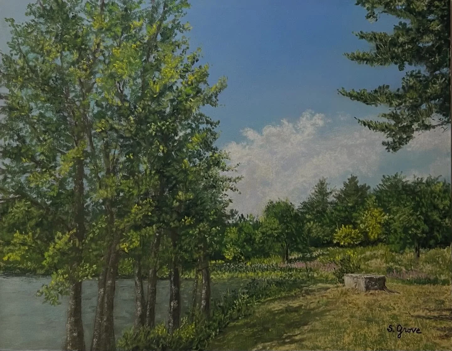 &ldquo;Nature Nurtures Love&rdquo; 11x14 pastel on UArt SOLD!  I was off the grid a bit but managed to do this commission during the Fall