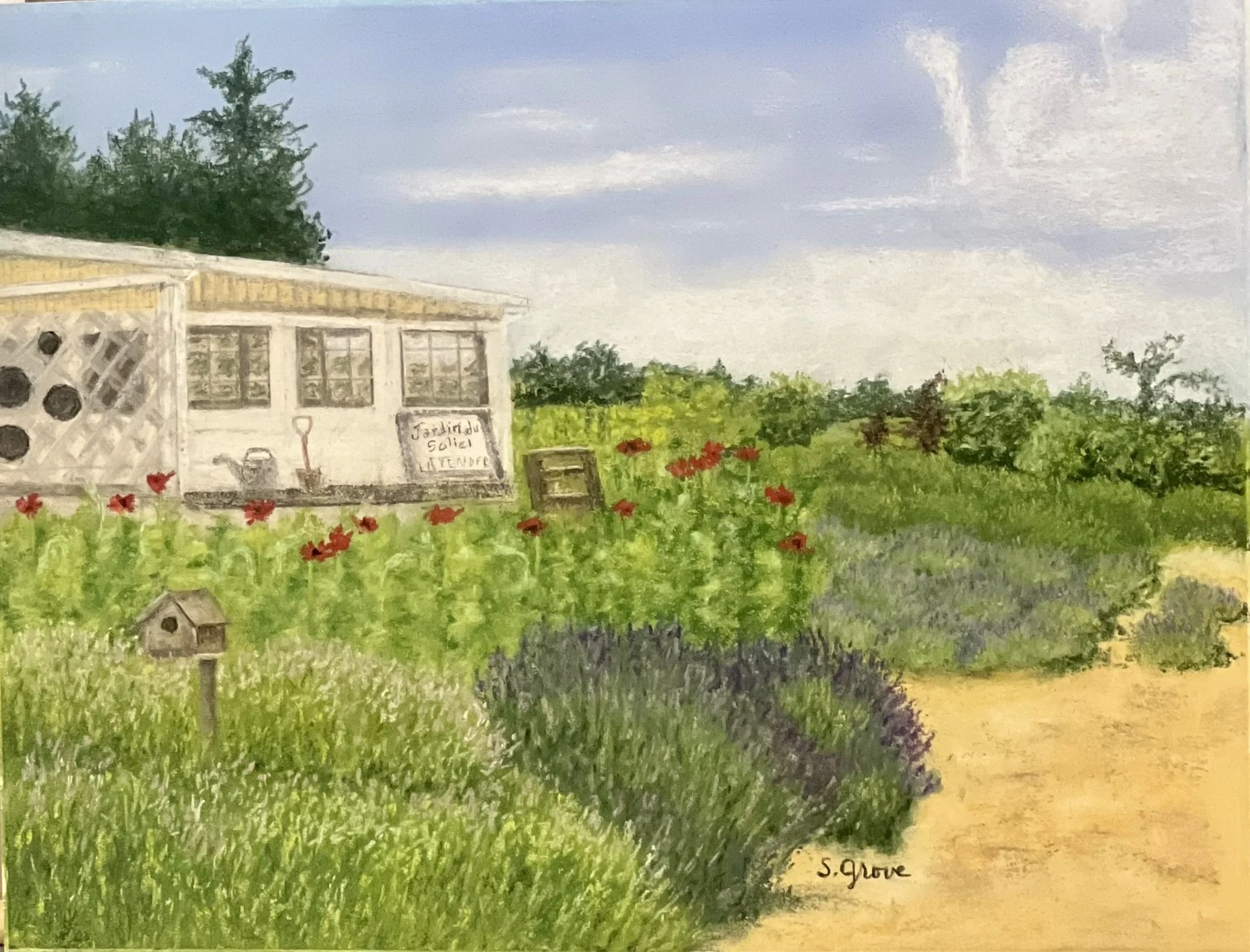 Jardin de Soleil
Pastel, 9x12 Framed 
[$325]