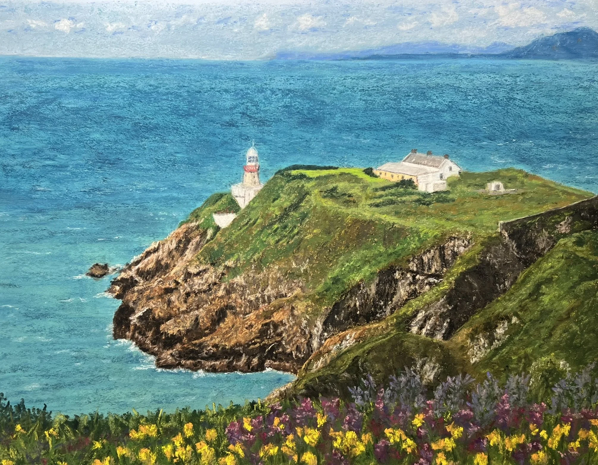 Baily's Lighthouse
Pastel, 11x14 Framed 
[$525]