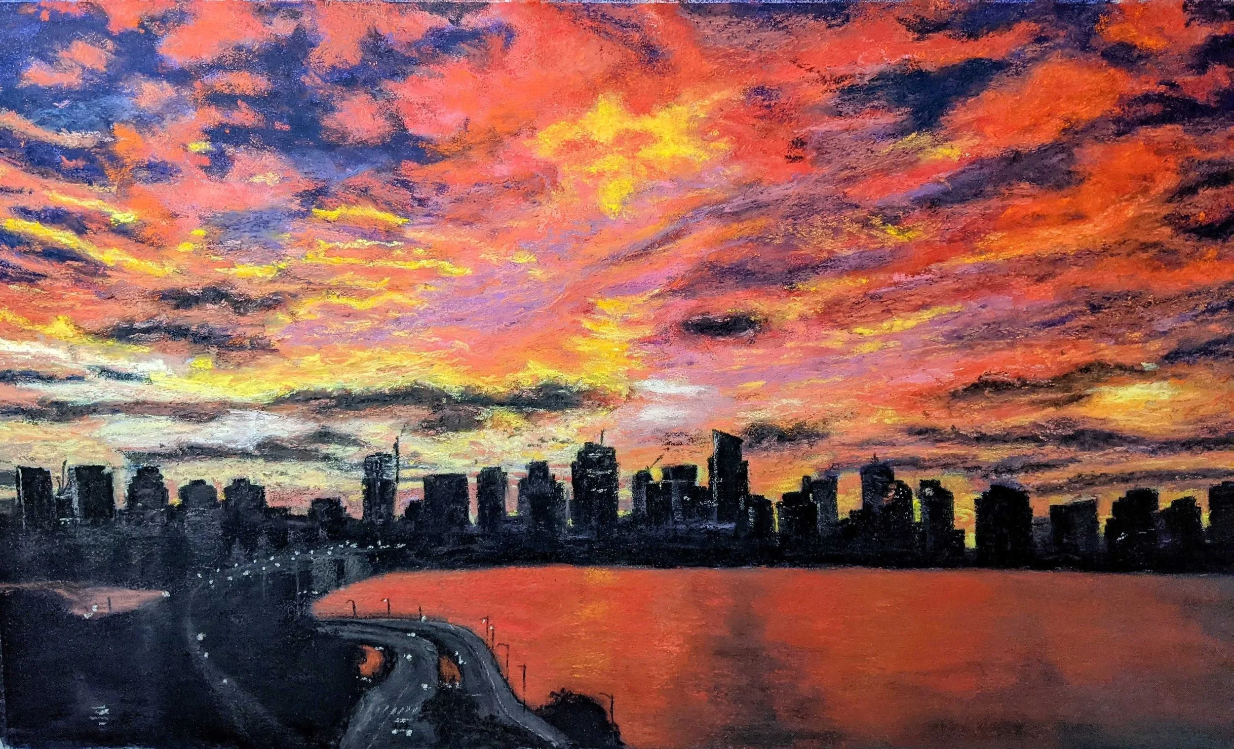 Boston Sunrise
Pastel 
[NOT FOR SALE]