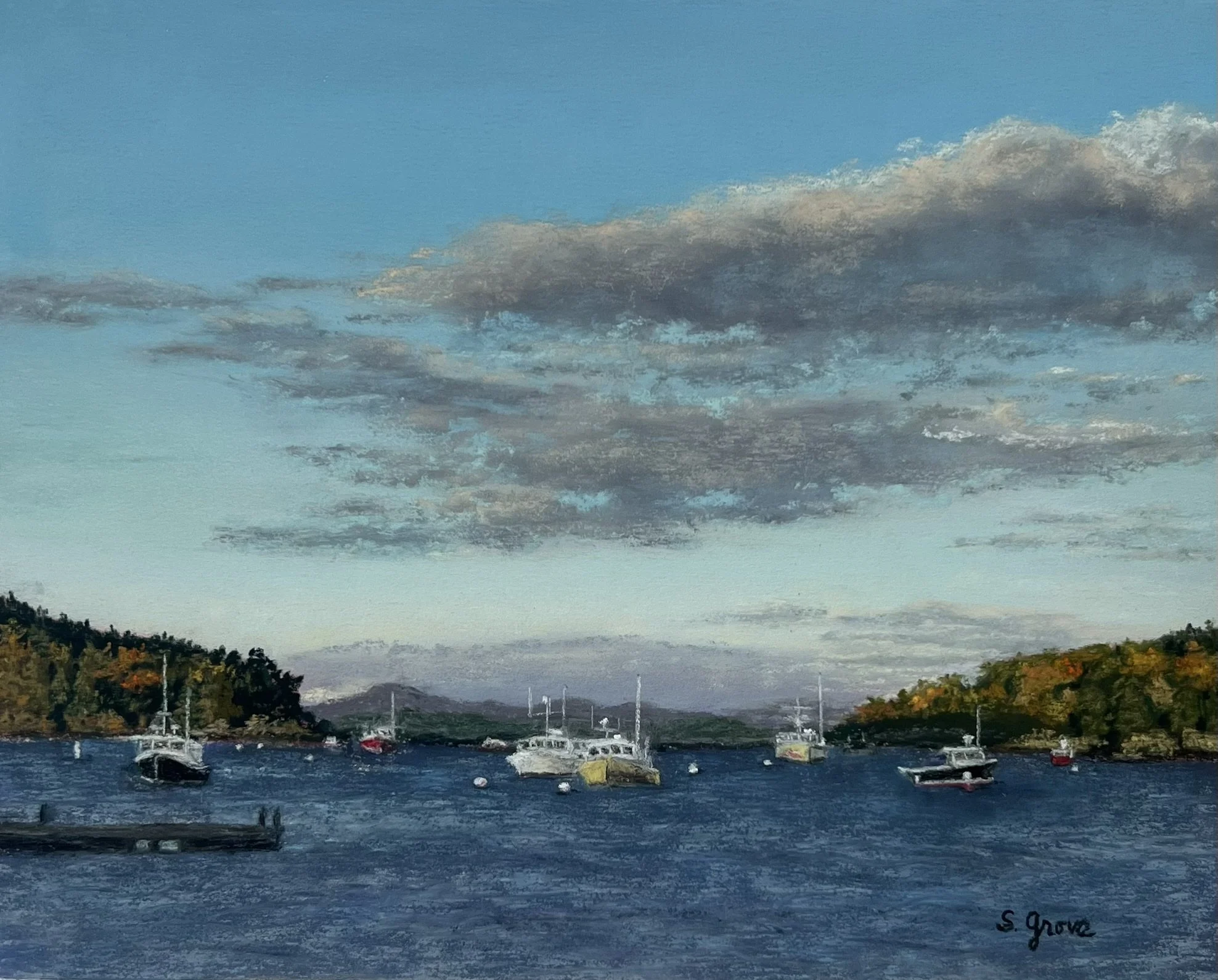 Calm Harbor
Pastel,  8x10 framed
($325) Available @ 
www.argosygallery.com