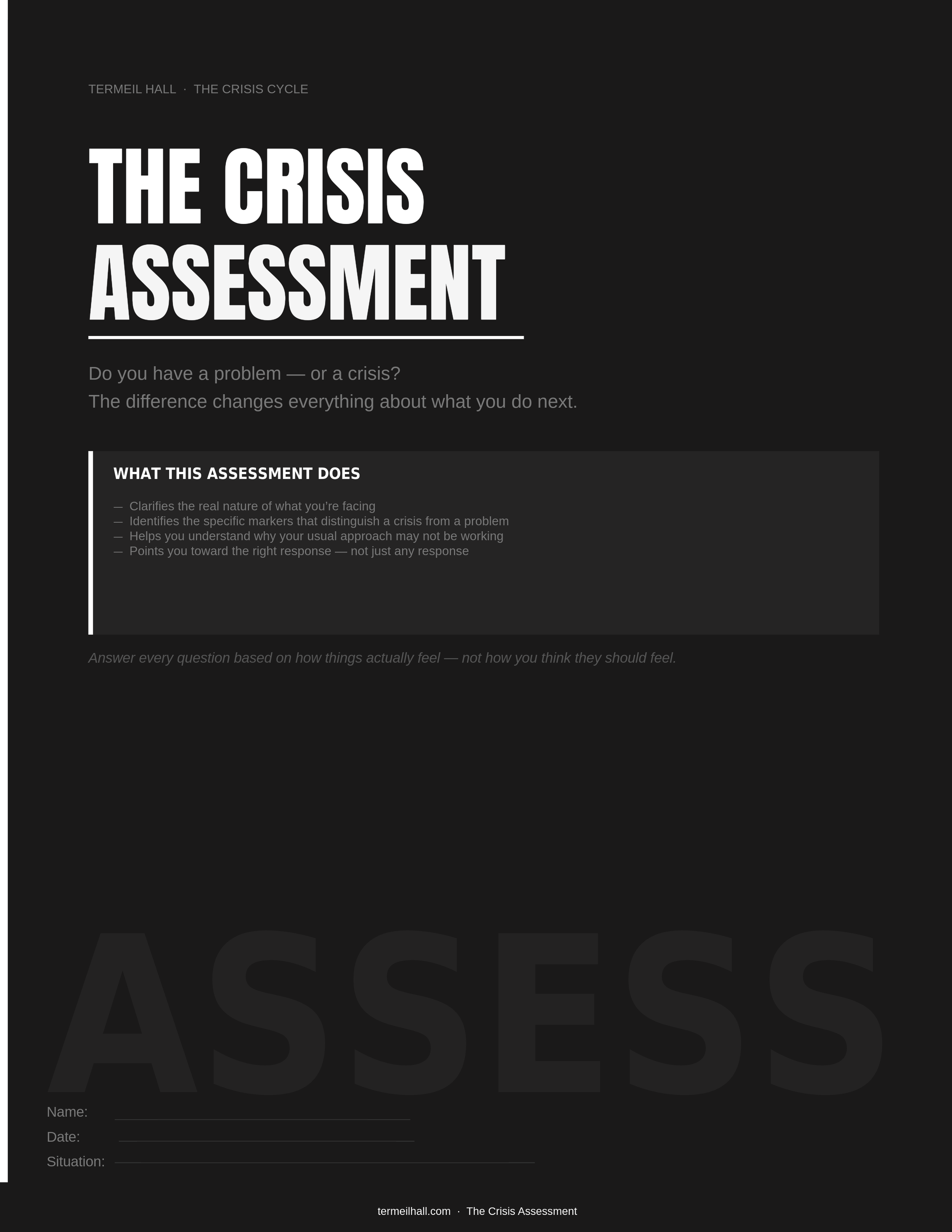 Crisis Assessment