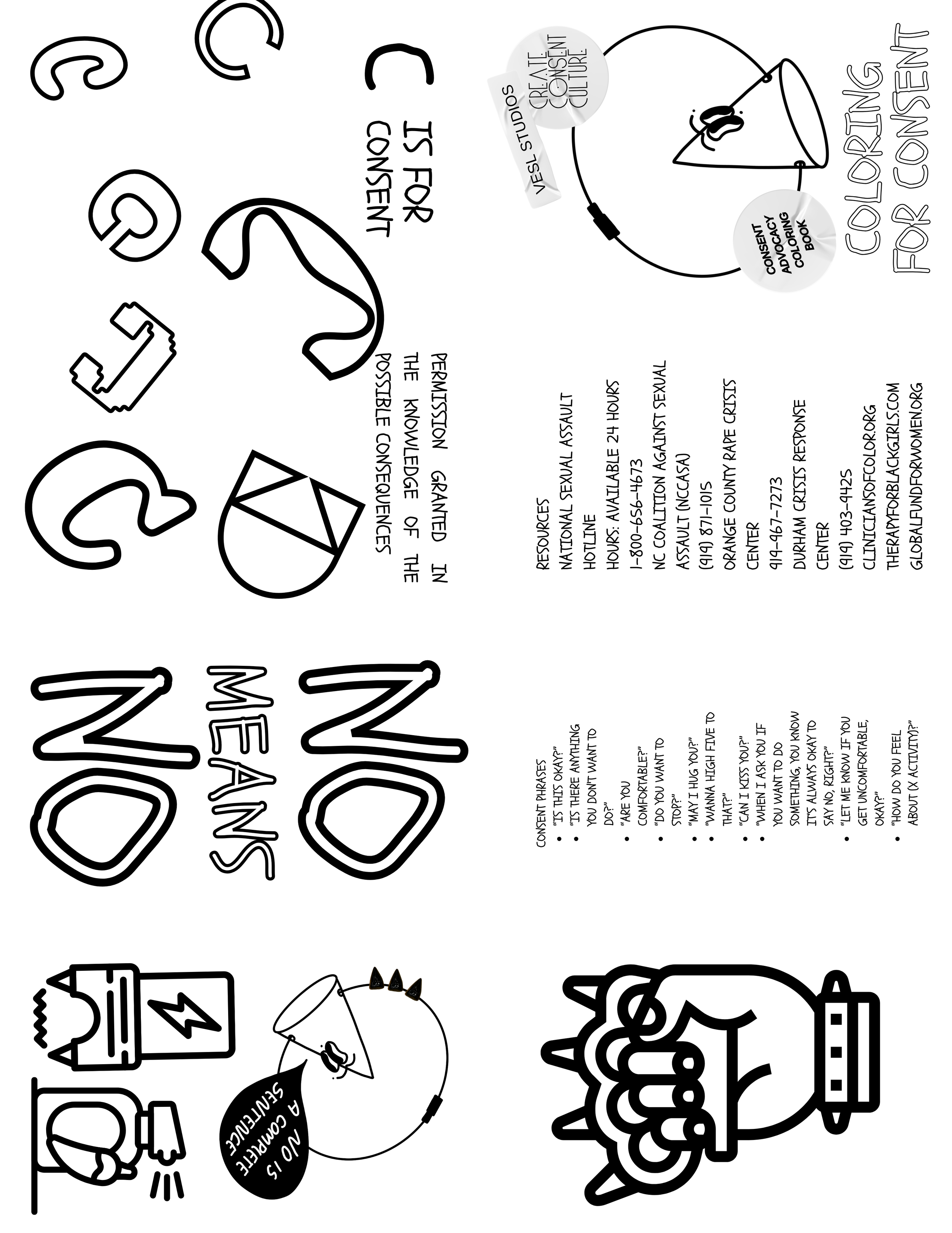 Zine: Coloring For Consent - Alivia Moe