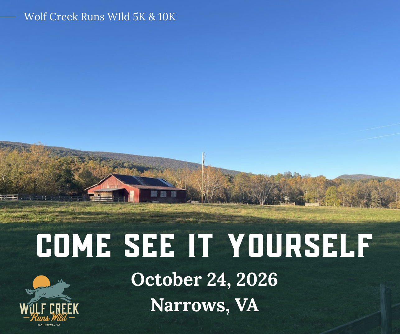 Sign up for Wolf Creek Runs Wild 5K or 10K