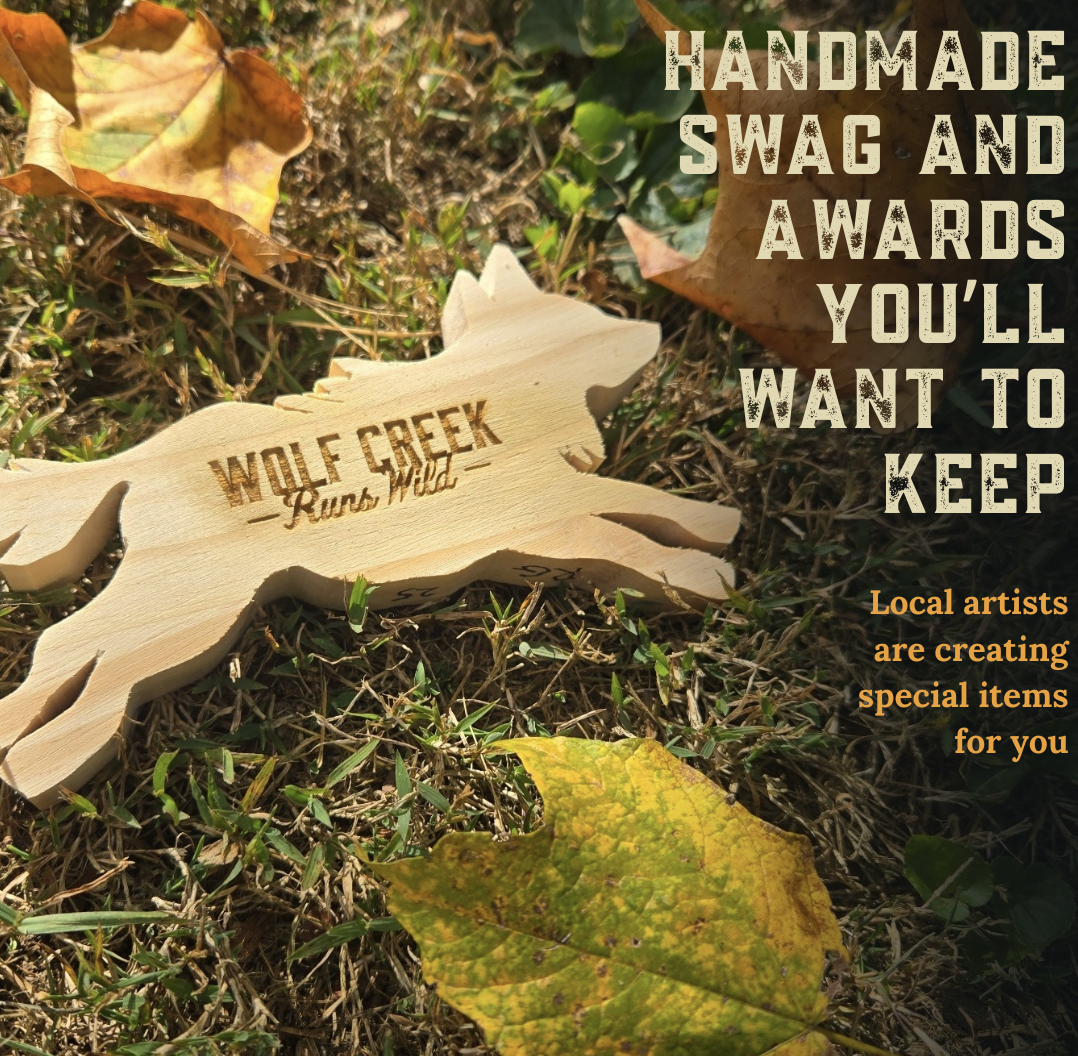 Every participant gets locally made art, and many of our prizes are made by local artists. 