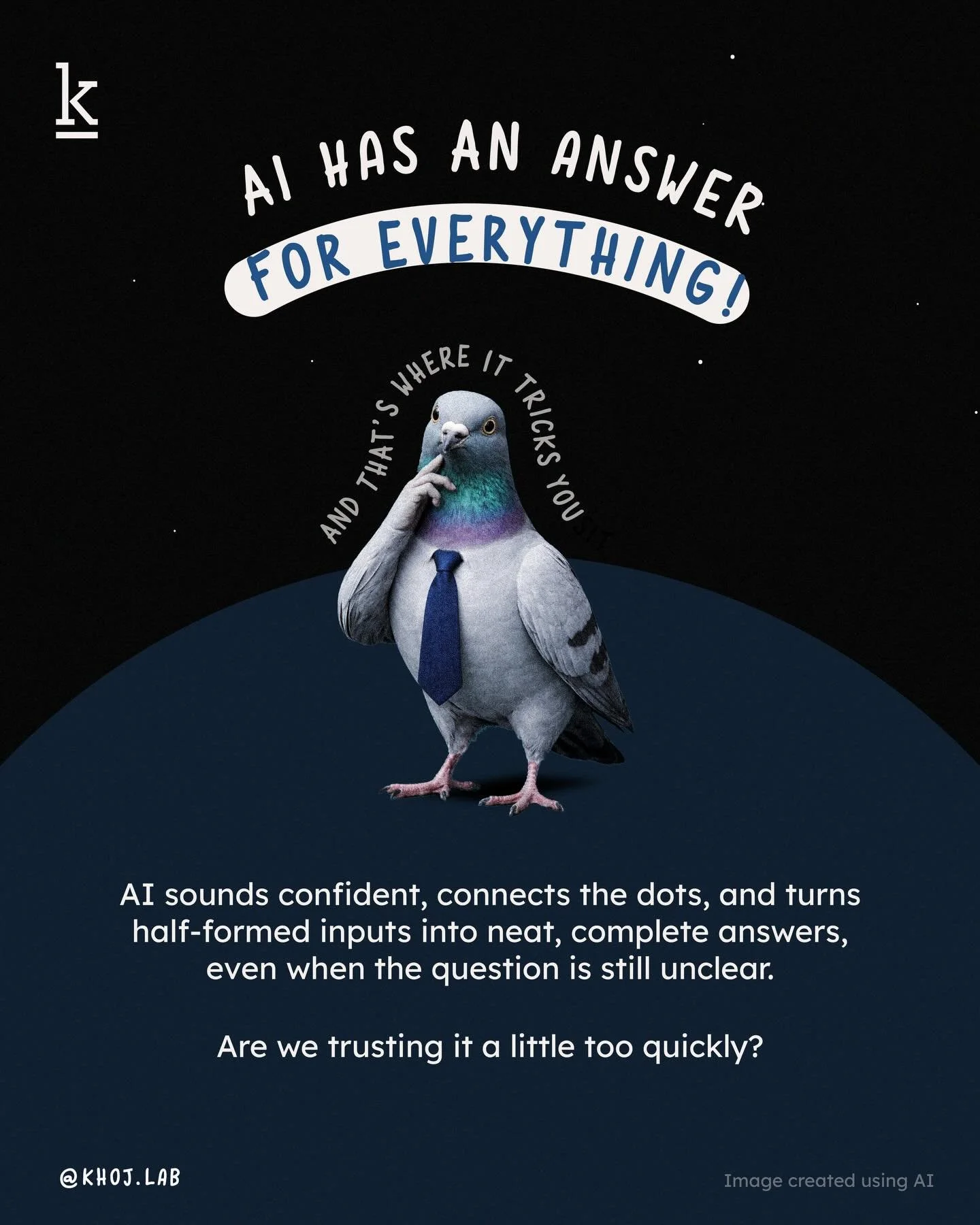 Ever read an AI response and think, &ldquo;That sounds convincing&rdquo; 🤔 enough to not dig deeper?

That&rsquo;s usually the moment to pause ⏸️.

AI is great at taking scattered inputs and turning them into something clear, structured, and complet