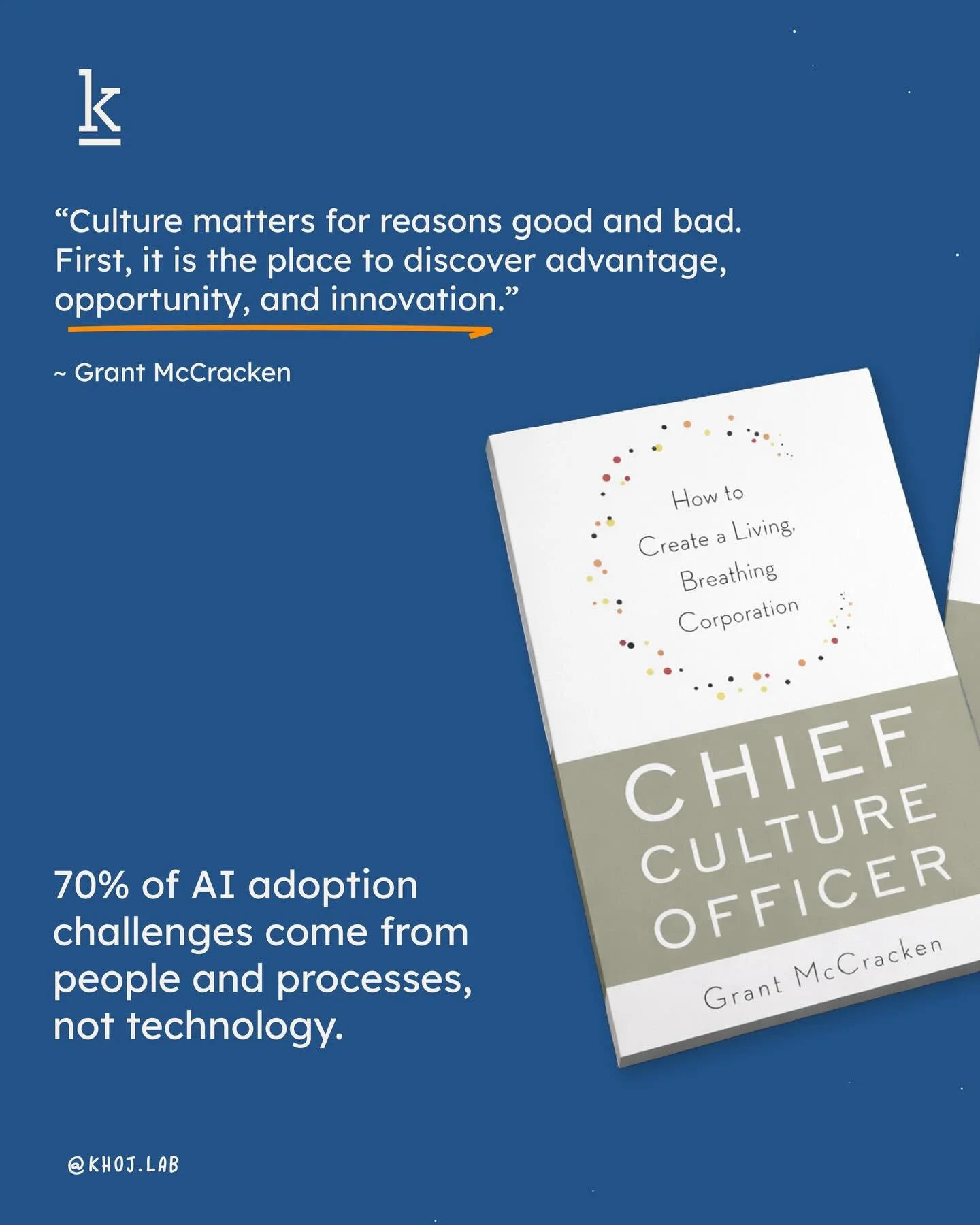Grant McCracken&rsquo;s work feels especially relevant as organizations accelerate AI adoption, reminding us that transformation is as much cultural as it is technical. 🤖

What it brings into focus is culture as a system, not just values on paper, b