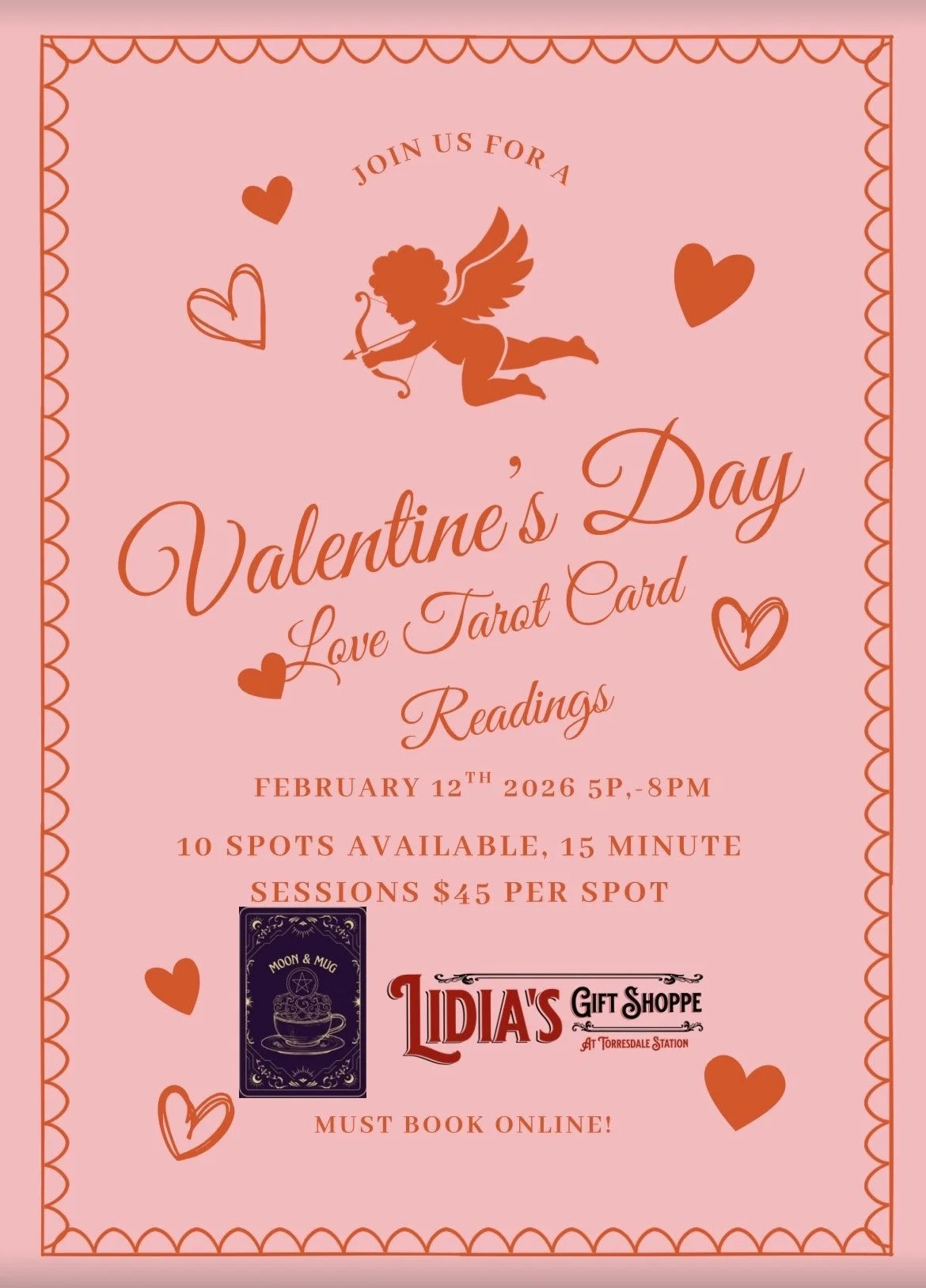 Tarot Card Event Feb 12th.