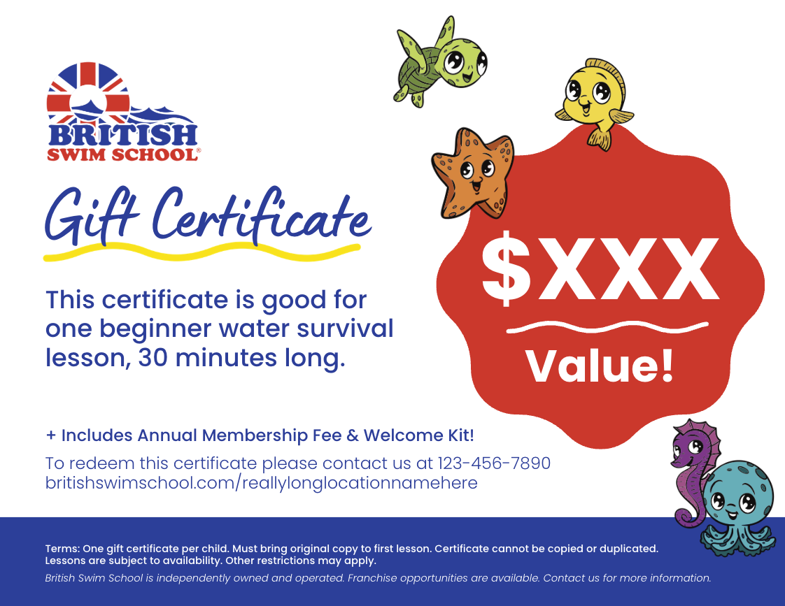 Gift certificate example.