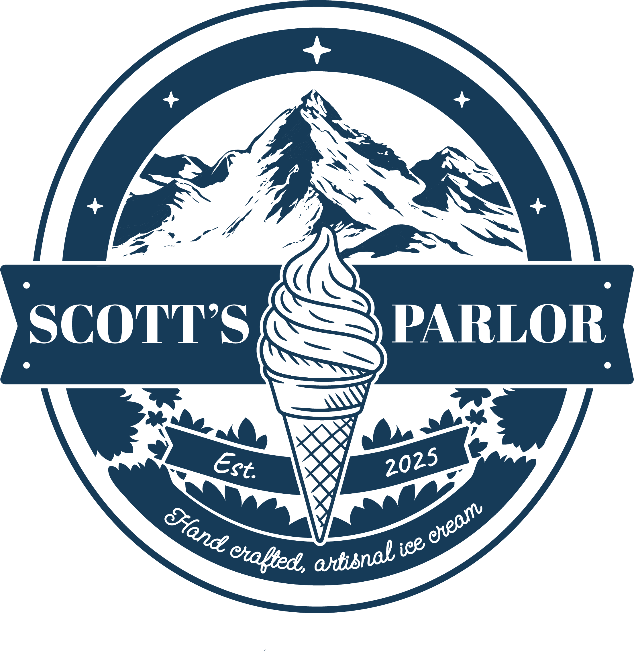 Single color badge logo