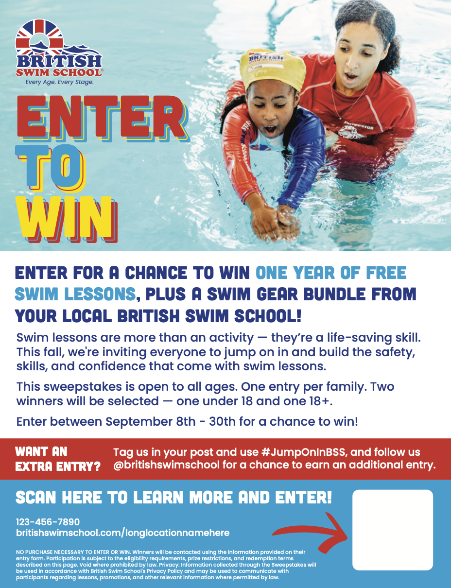 Leads focused sweepstakes flyer.