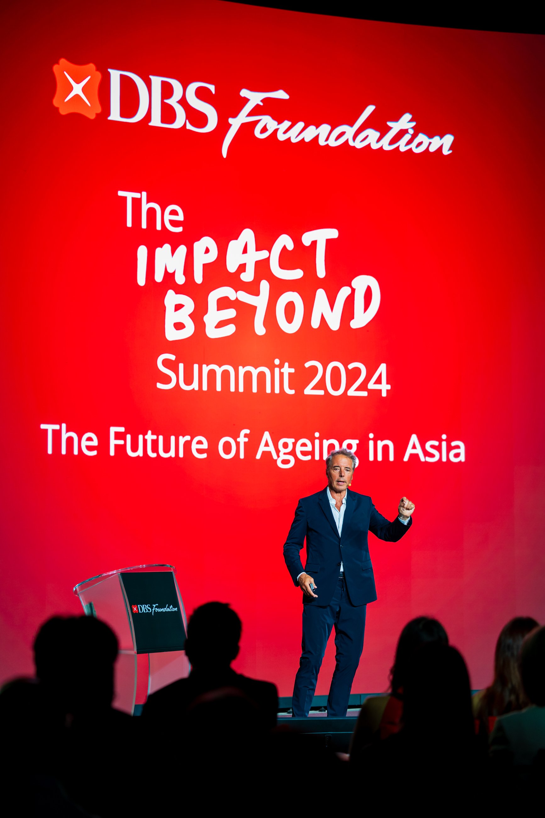 An event shoot for DBS Foundation for The Impact Beyond Summit, Future of Ageing in Asia. Dan Buettner, a longevity researcher and founder of The Blue Zones LLC, was a featured speaker at the DBS Foundation's Impact Beyond Summit in 2024. He delivere