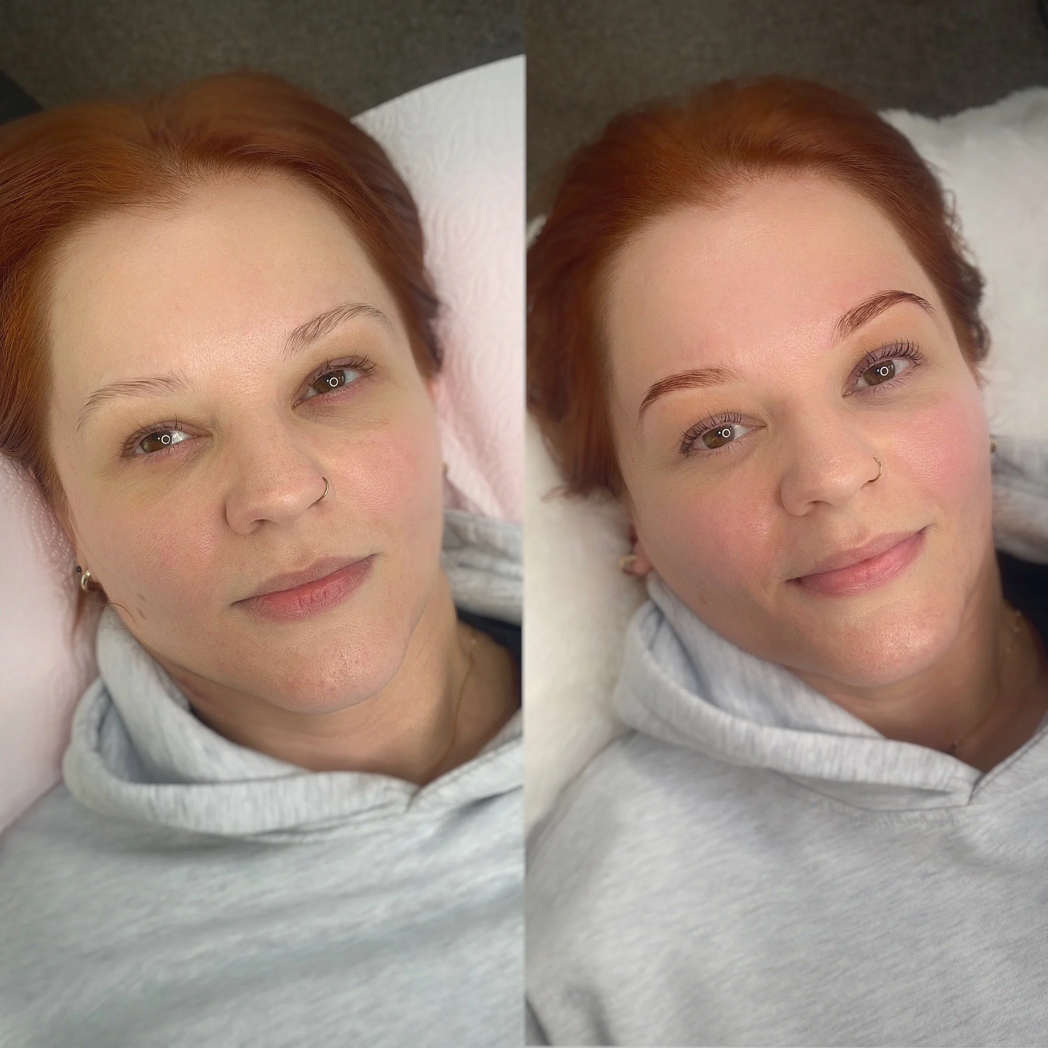 Brow lamination and hybrid tint results in Stoke