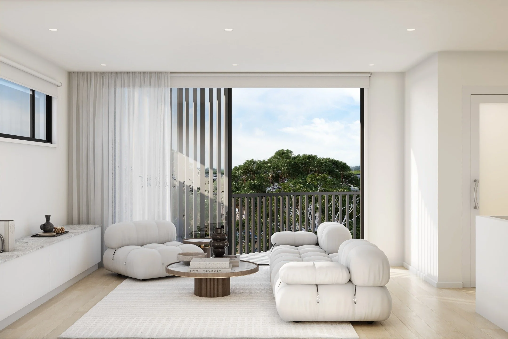 Northshore Living, Elevated 

This activity room, or second living space, is all about relaxation and connection. Accessible by lift, it opens onto a curved balcony designed to mirror the gentle waves of the ocean 200 metres away.

Would you spend mo