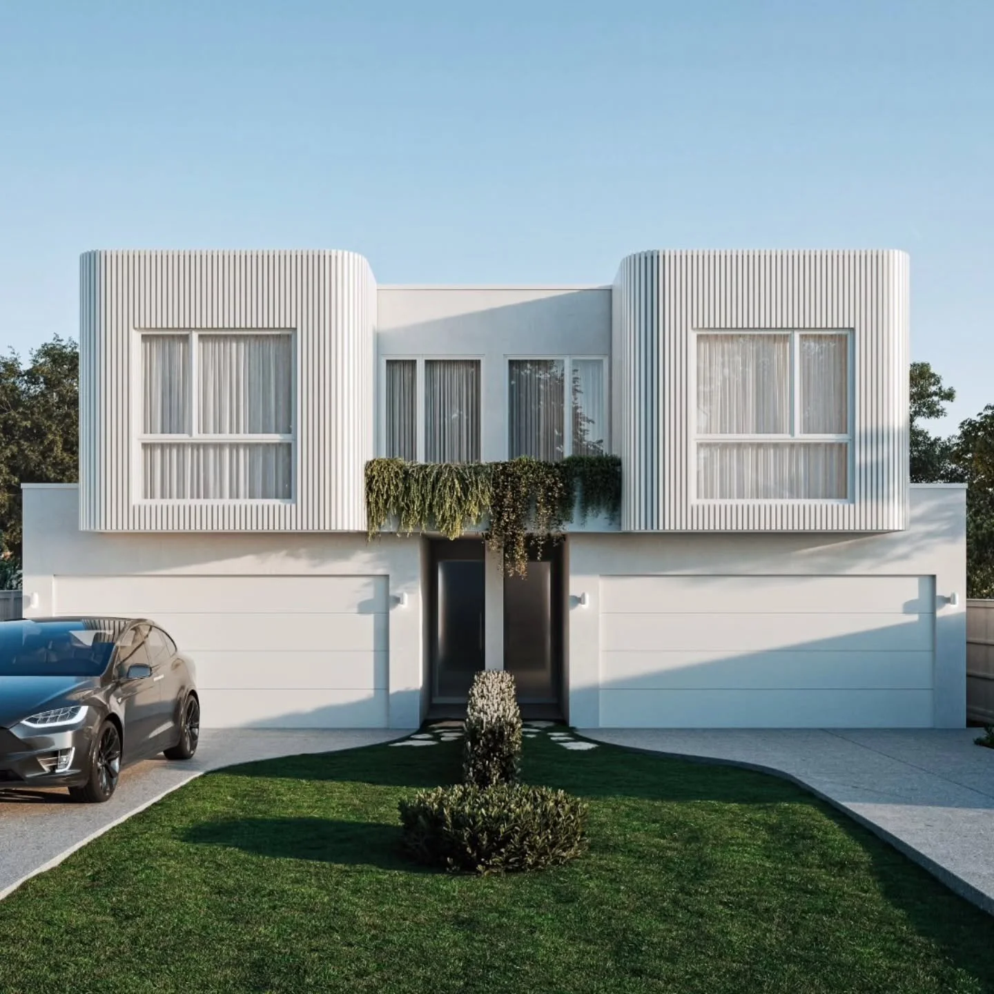 SALTLINE - Last one for the year 

Wrapping up the year with this contemporary duplex design in Towradgi,a calm, coastal-inspired duo that are all about balance, symmetry and soft detailing.

Curved forms and vertical fluting give the upper levels a 