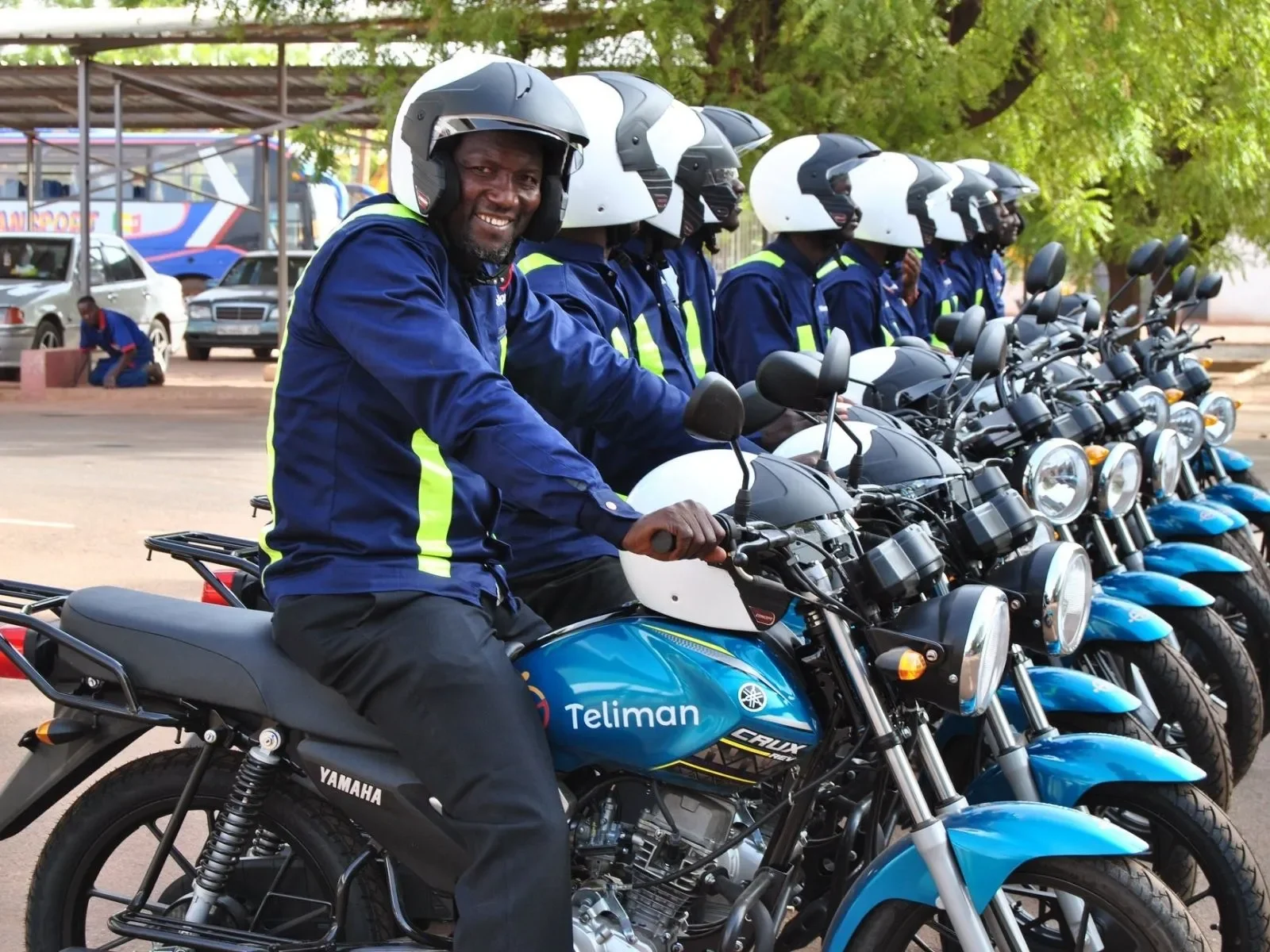 Motorcycle fleet operated by Teliman to support mobility and logistics services in Burkina Faso