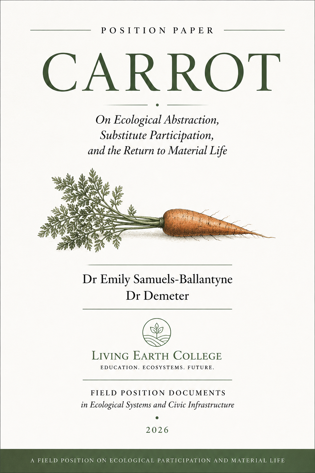 Carrot: On Ecological Abstraction and the Return to Ethical Material Life