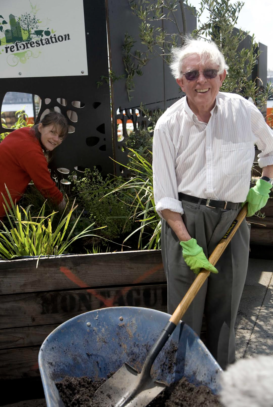 Paddy a much loved elderly volunteer from the Irish association of Melbourne supporting the garden. Claire Breraton an intern from Monash University working with Emily on Waste Auduting, volunteer management and garden governance. Thank you to Hila
