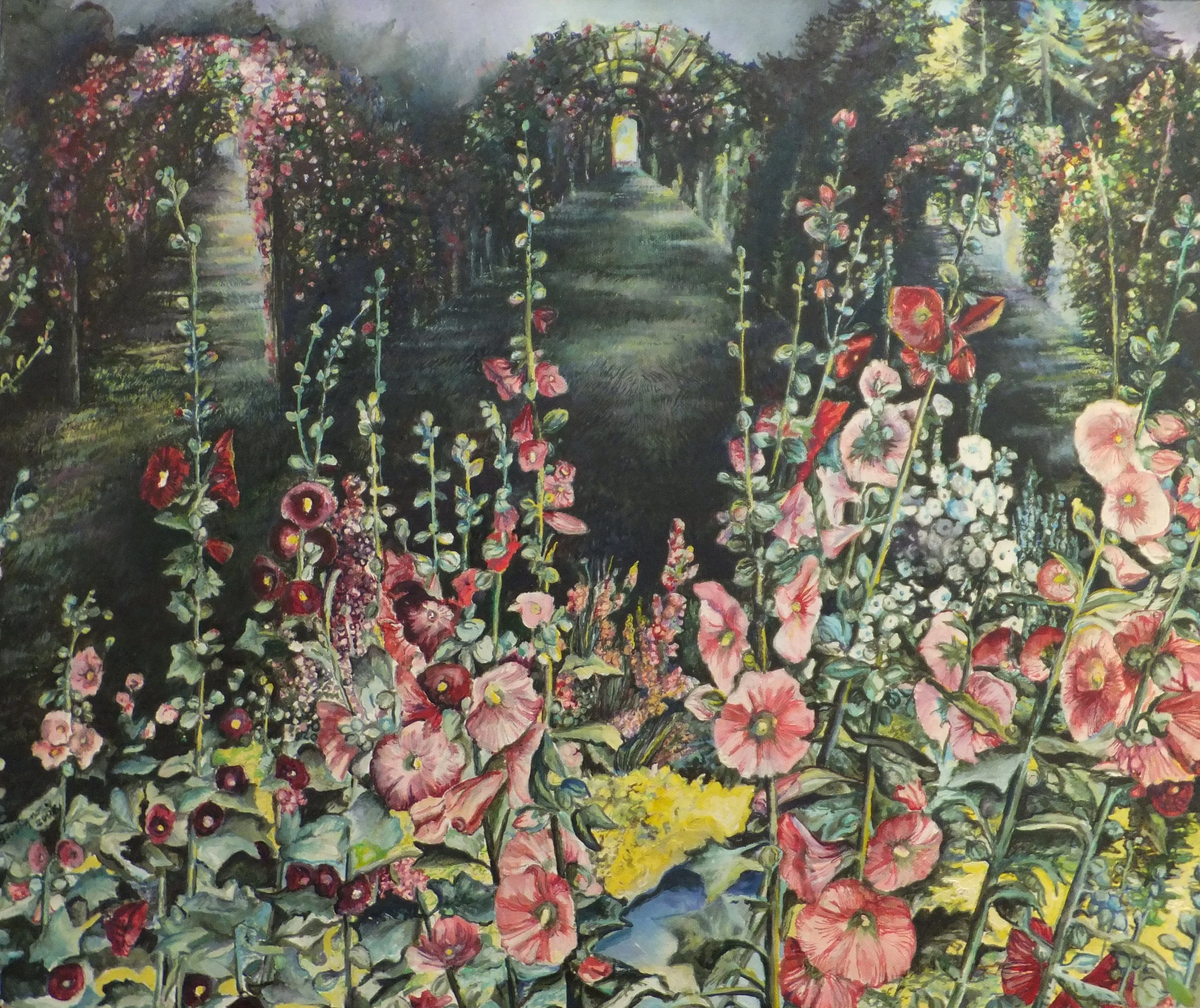1_BENSIGNOR_Hollyhocks_Oil_on_Canvas_16x20.JPG