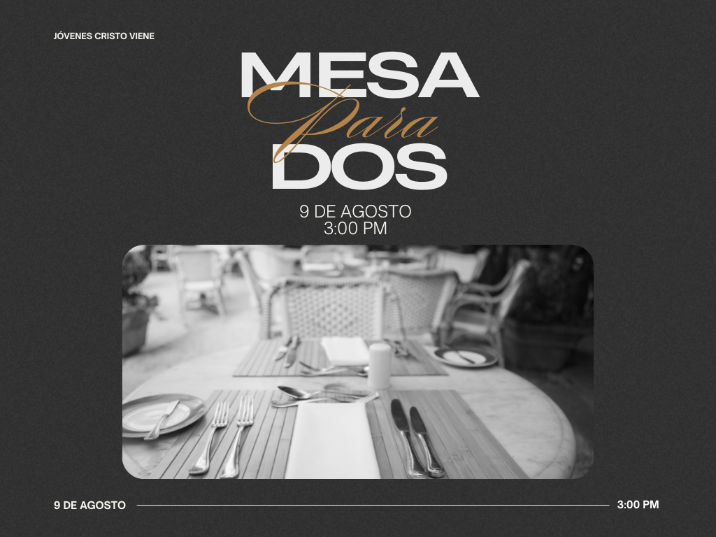 Mesa para Dos - Reunión Juvenil