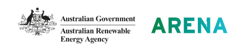 Logo of the Australian Government and Australian Renewable Energy Agency with the word 'ARENA' in green.