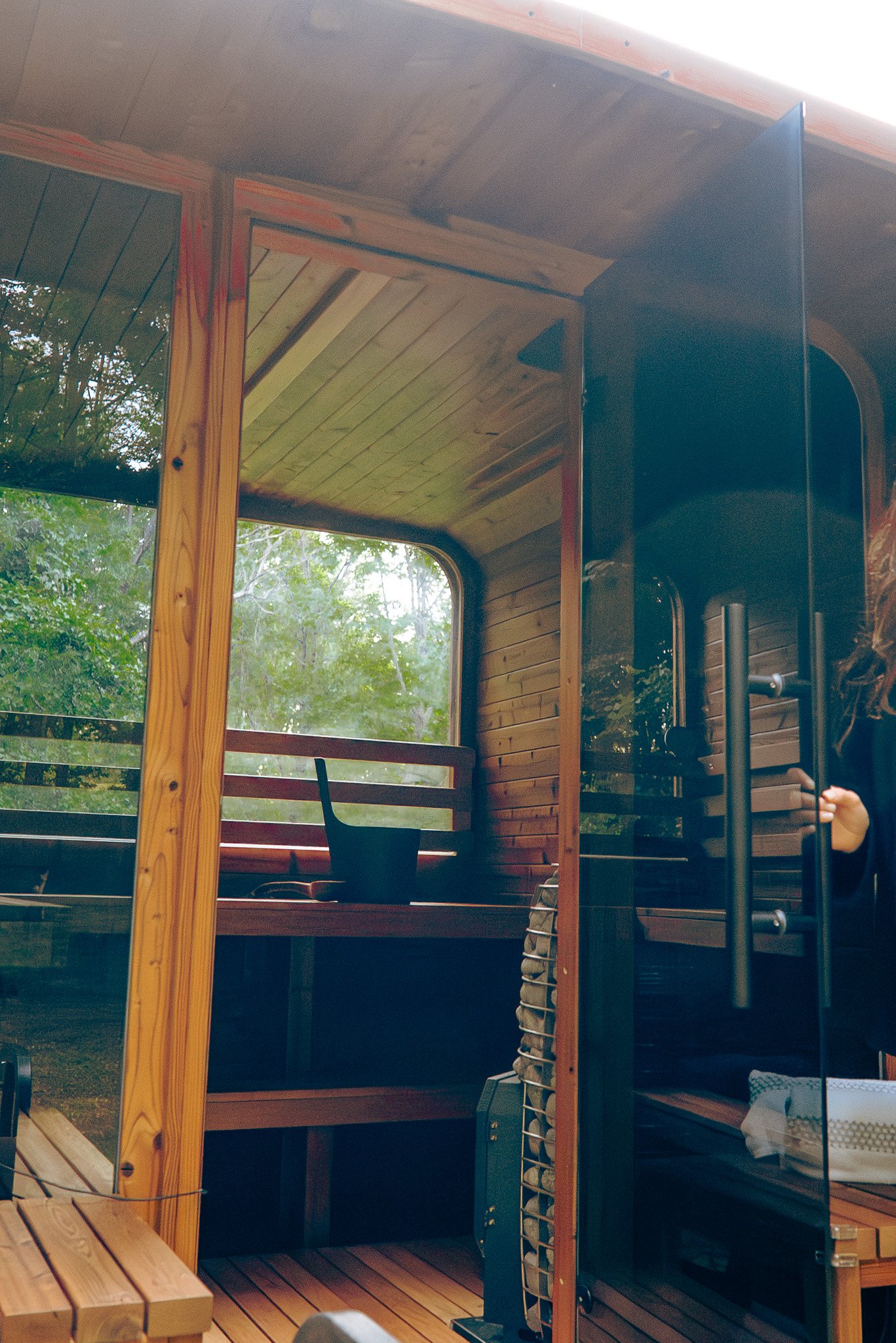 outdoor sauna for gyms and studios
