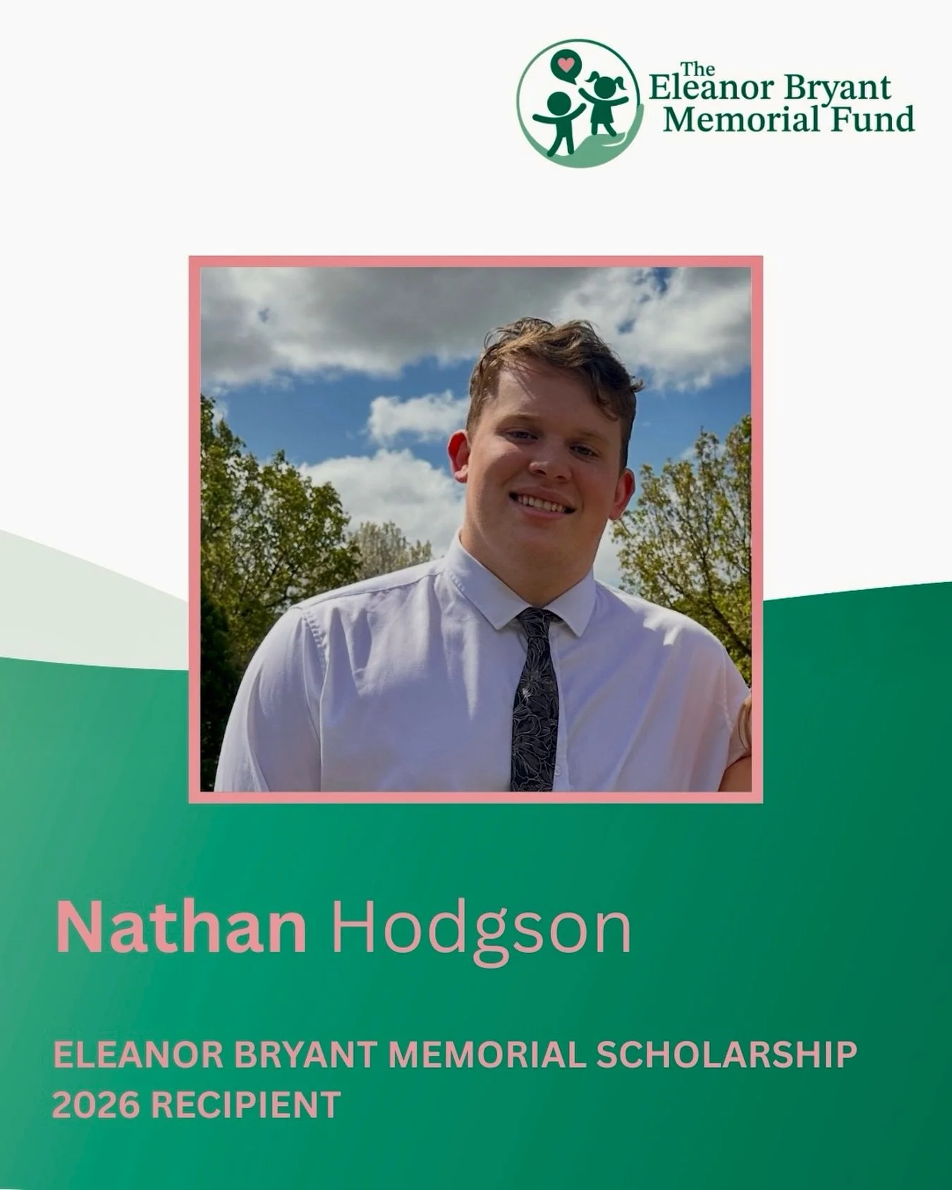 With a long-term career goal of bringing more occupational therapy opportunities to regional areas, we are thrilled to present Nathan Hodgson as our next Eleanor Bryant Memorial Scholarship recipient. 

2026 will see Nathan going into his third yea