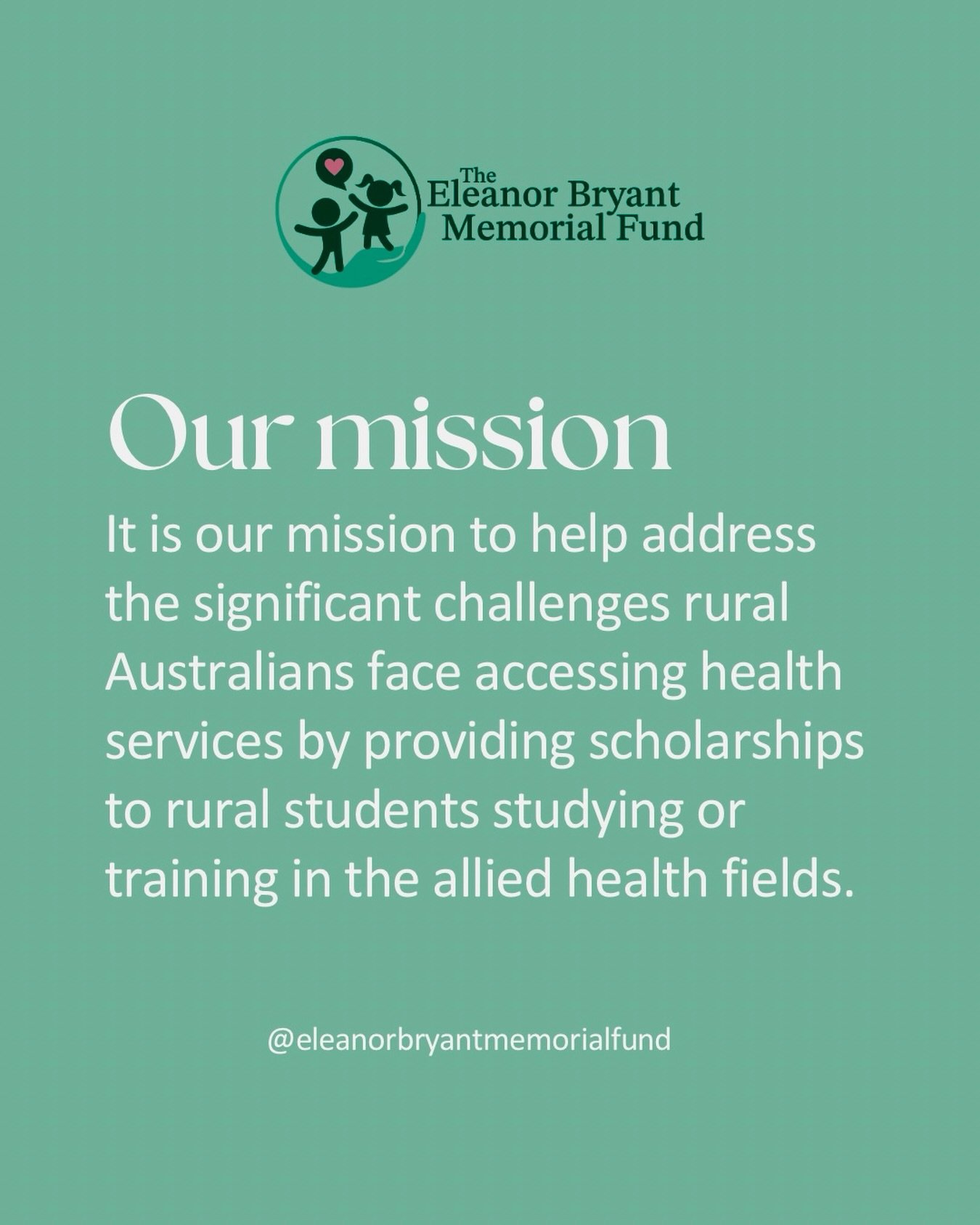Why we&rsquo;re doing what we&rsquo;re doing 💚🩷

Making a donation via the link in our bio will help us to fund scholarships for rural students and ensure that Eleanor&rsquo;s legacy lives on in meaningful ways. 

Your generosity will support us as