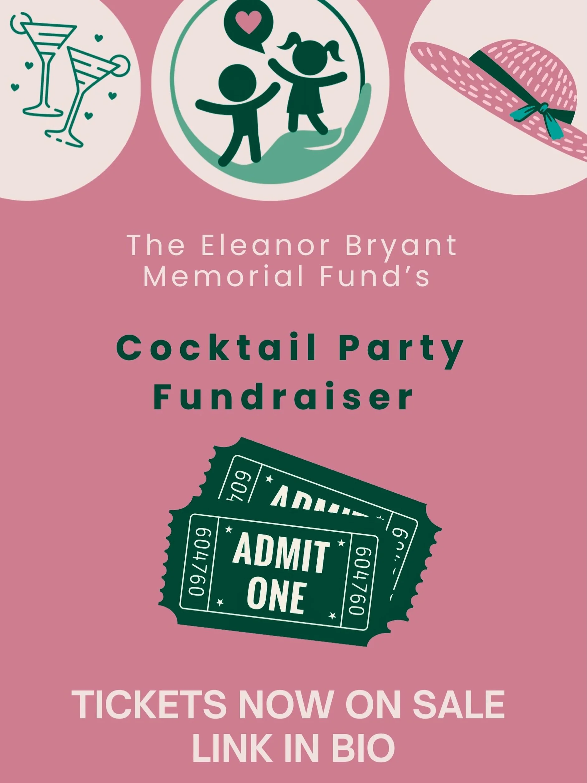 ***TICKETS NOW ON SALE***
We are pleased to announce that tickets to the annual Eleanor Bryant Memorial Fund&rsquo;s Cocktail Party Fundraiser are now available to purchase at the link in our bio. 

We warmly welcome the community to join us for a